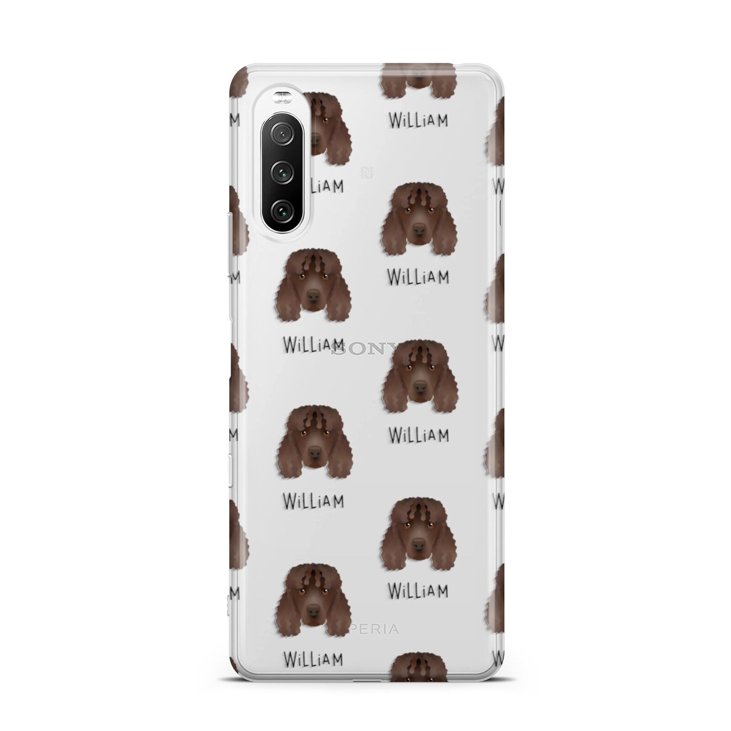 Irish Water Spaniel Icon with Name Sony Xperia 10 III Case