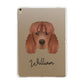 Irish Water Spaniel Personalised Apple iPad Gold Case