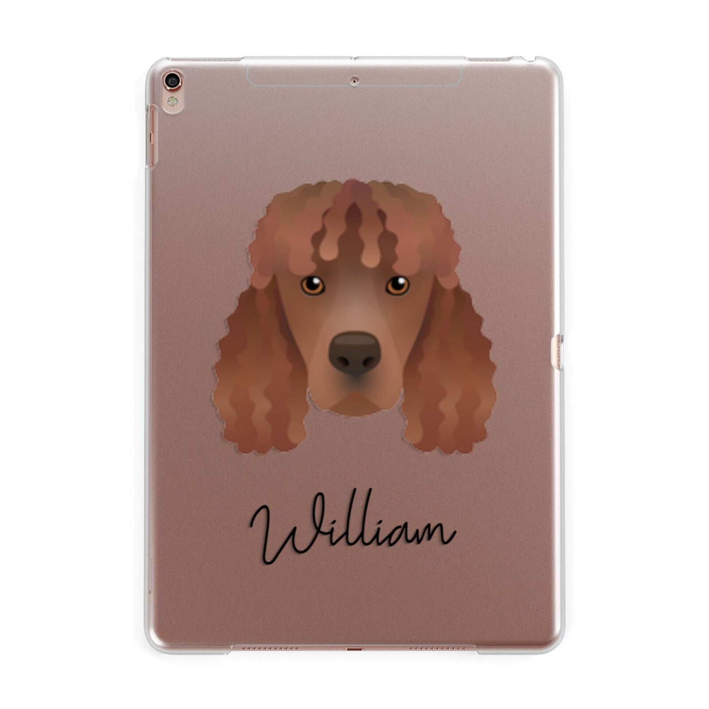 Irish Water Spaniel Personalised Apple iPad Rose Gold Case