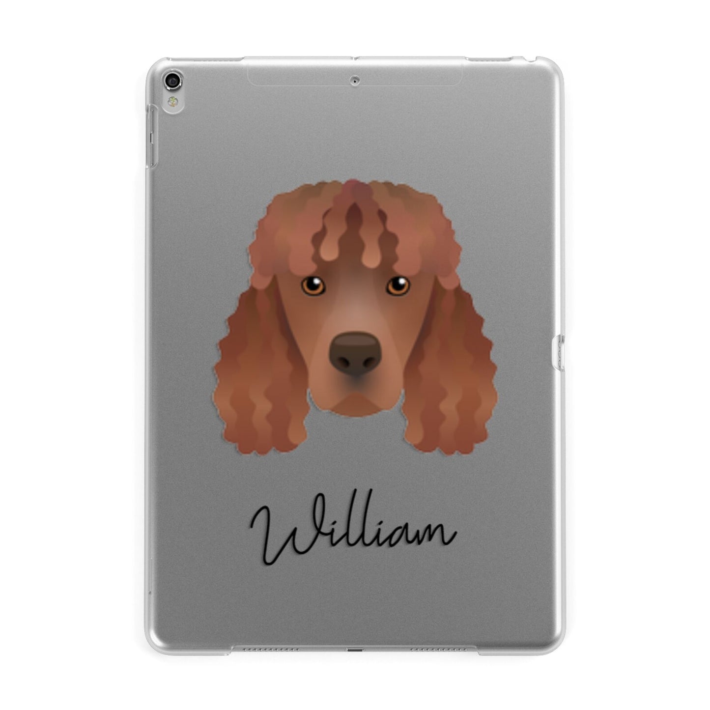 Irish Water Spaniel Personalised Apple iPad Silver Case