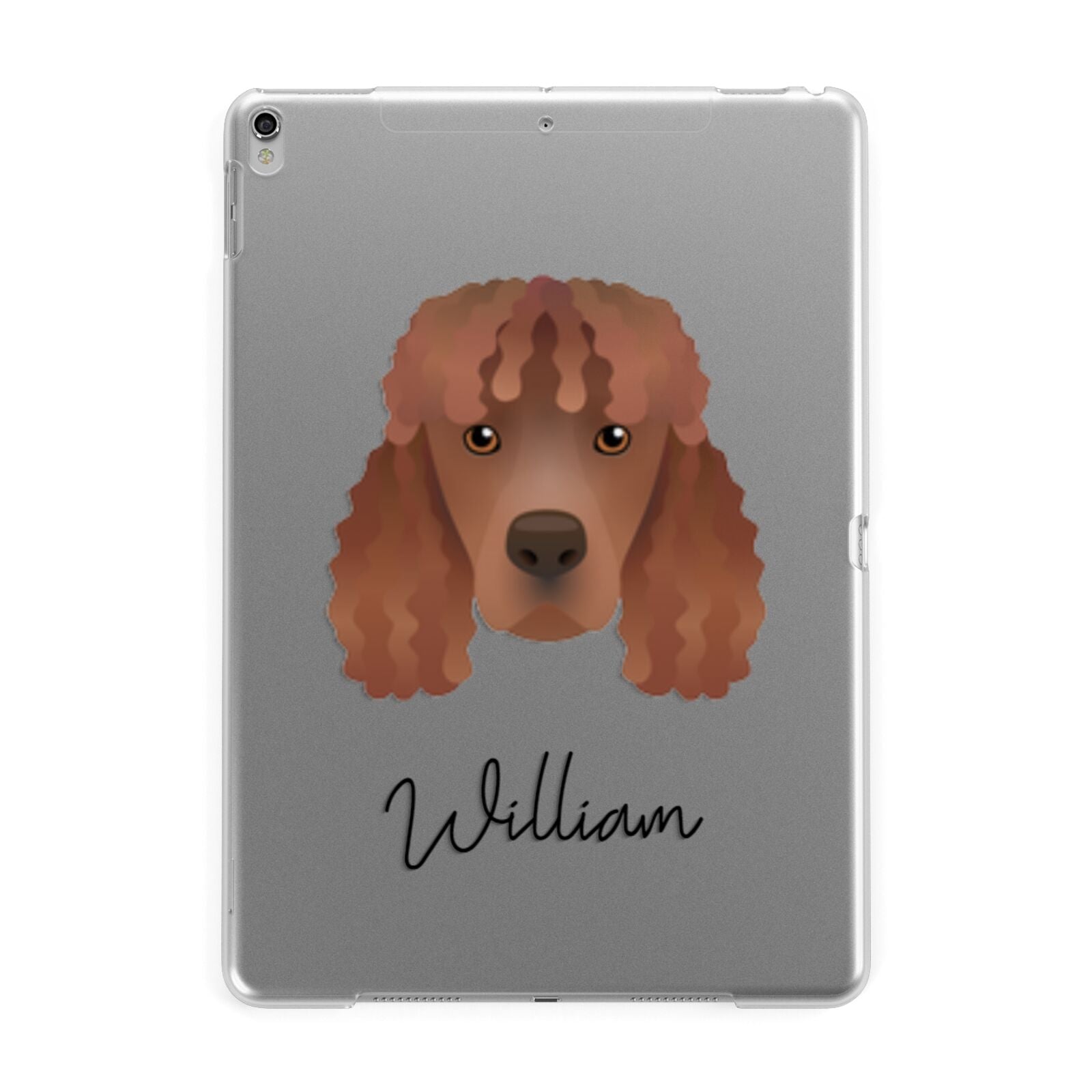 Irish Water Spaniel Personalised Apple iPad Silver Case