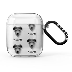 Irish Wolfhound Icon with Name AirPods Case