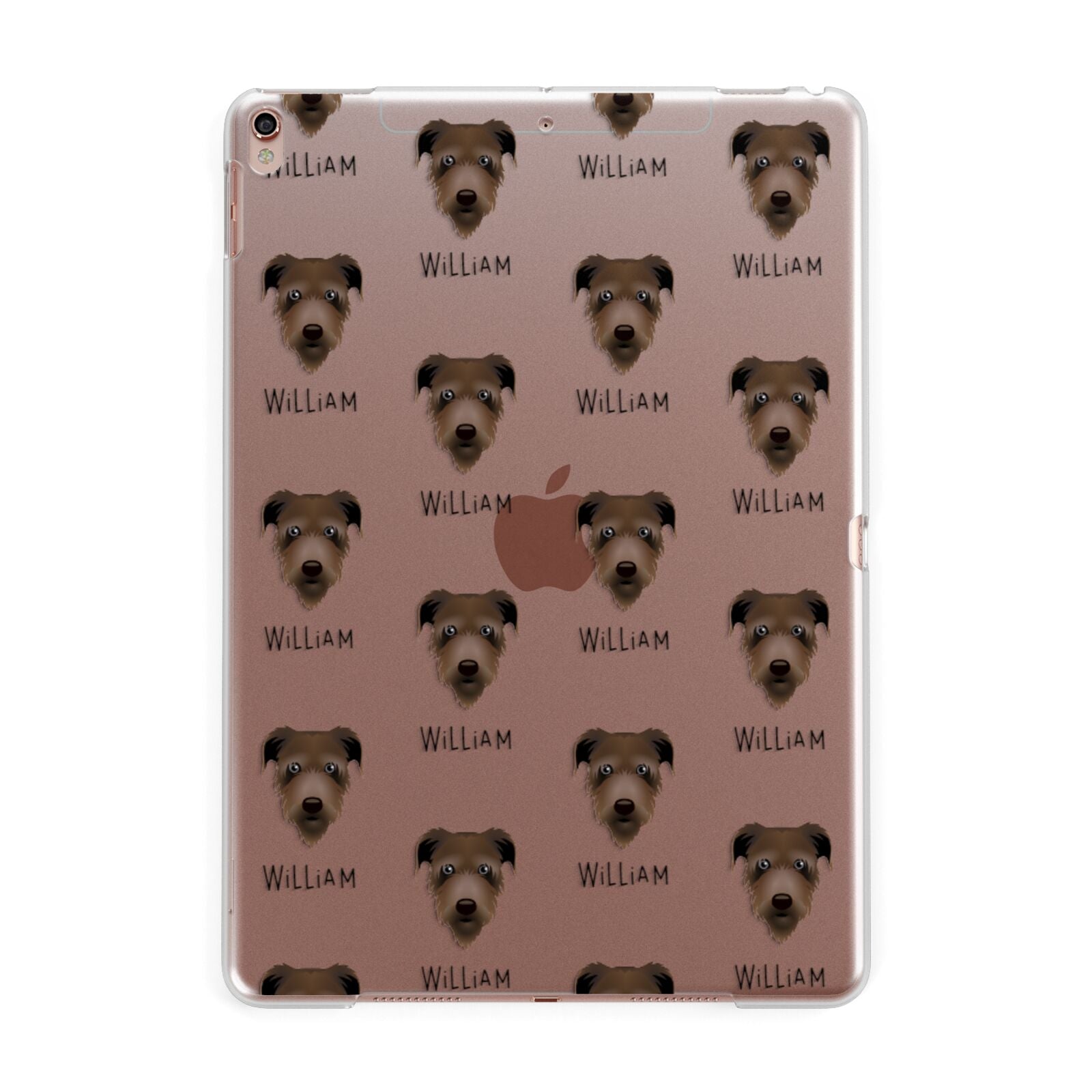 Irish Wolfhound Icon with Name Apple iPad Rose Gold Case