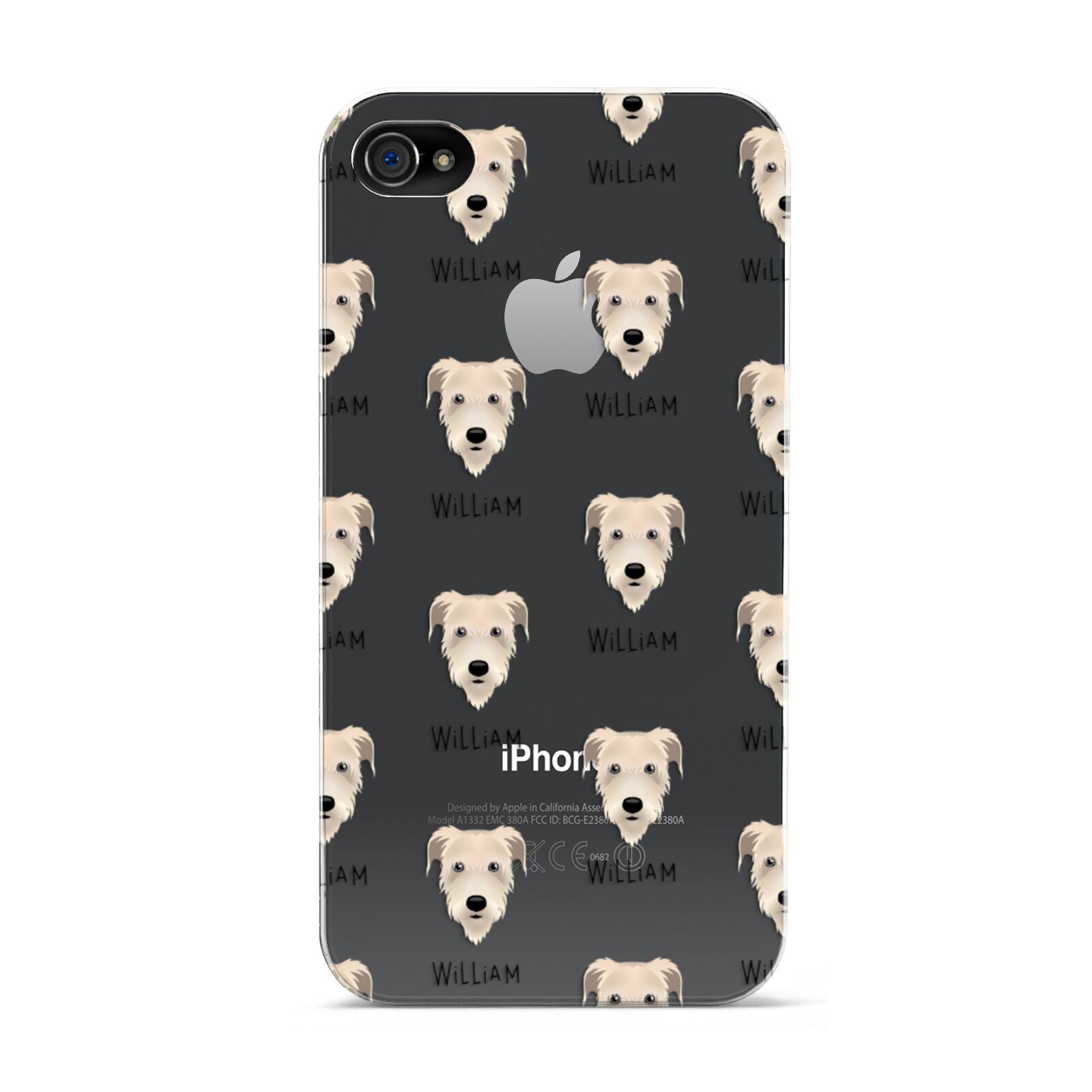Irish Wolfhound Icon with Name Apple iPhone 4s Case