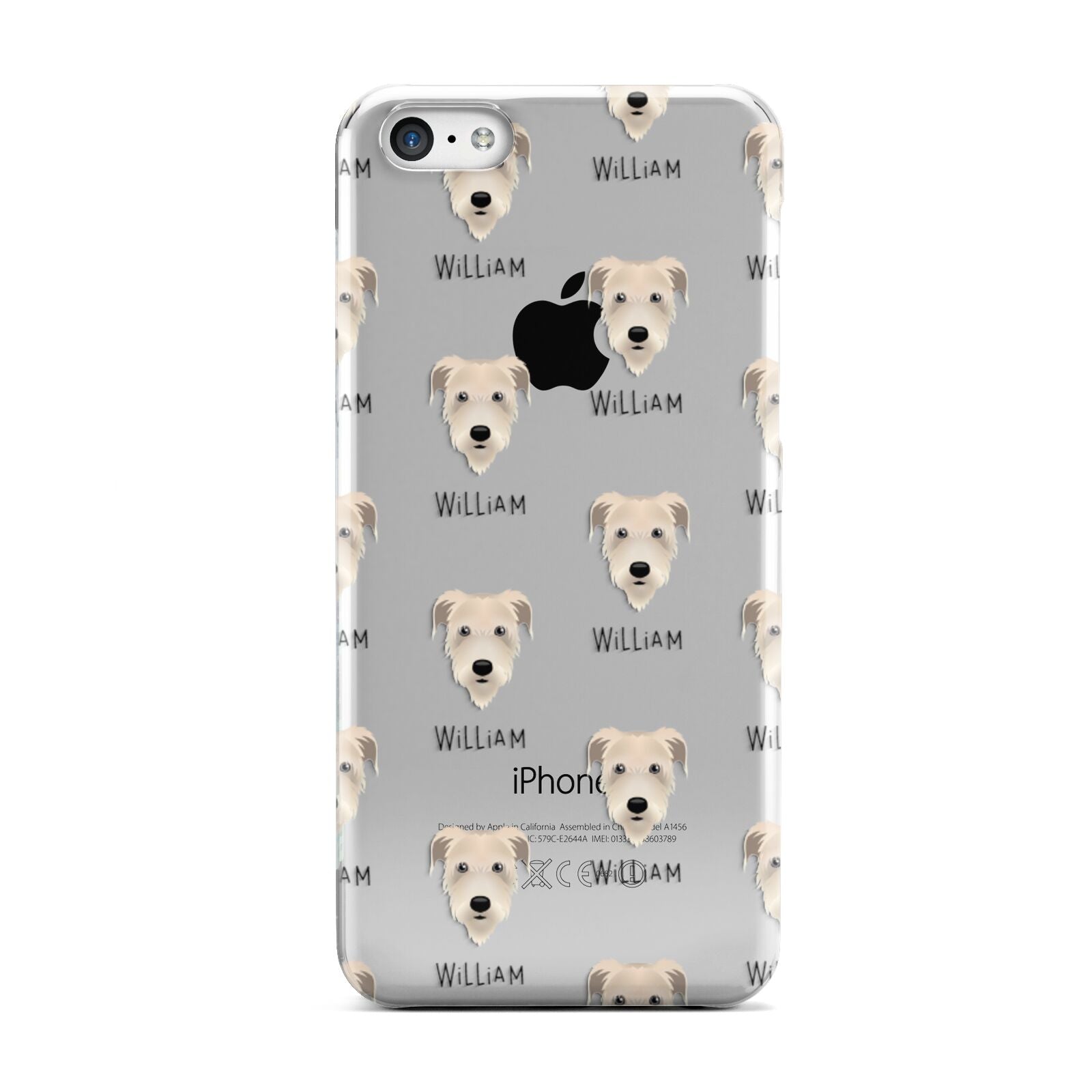 Irish Wolfhound Icon with Name Apple iPhone 5c Case