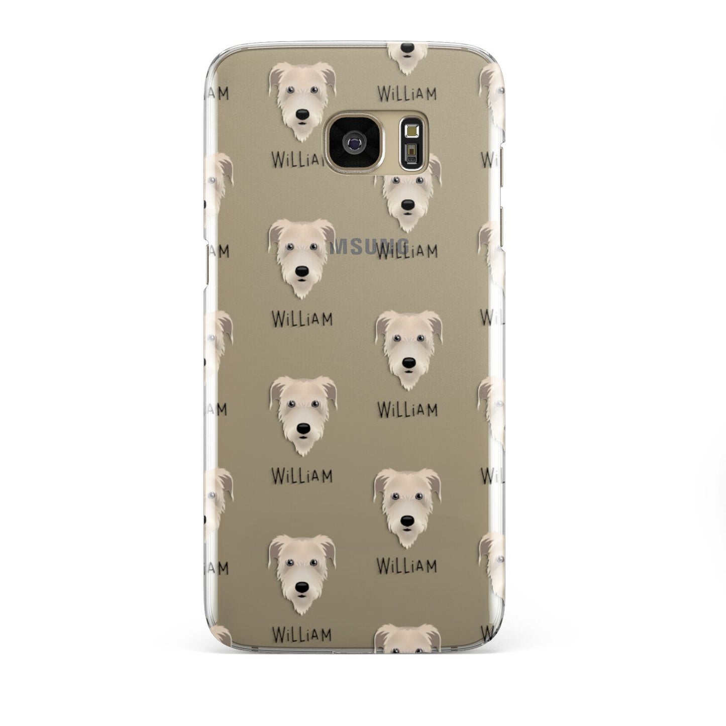 Irish Wolfhound Icon with Name Samsung Galaxy S7 Edge Case