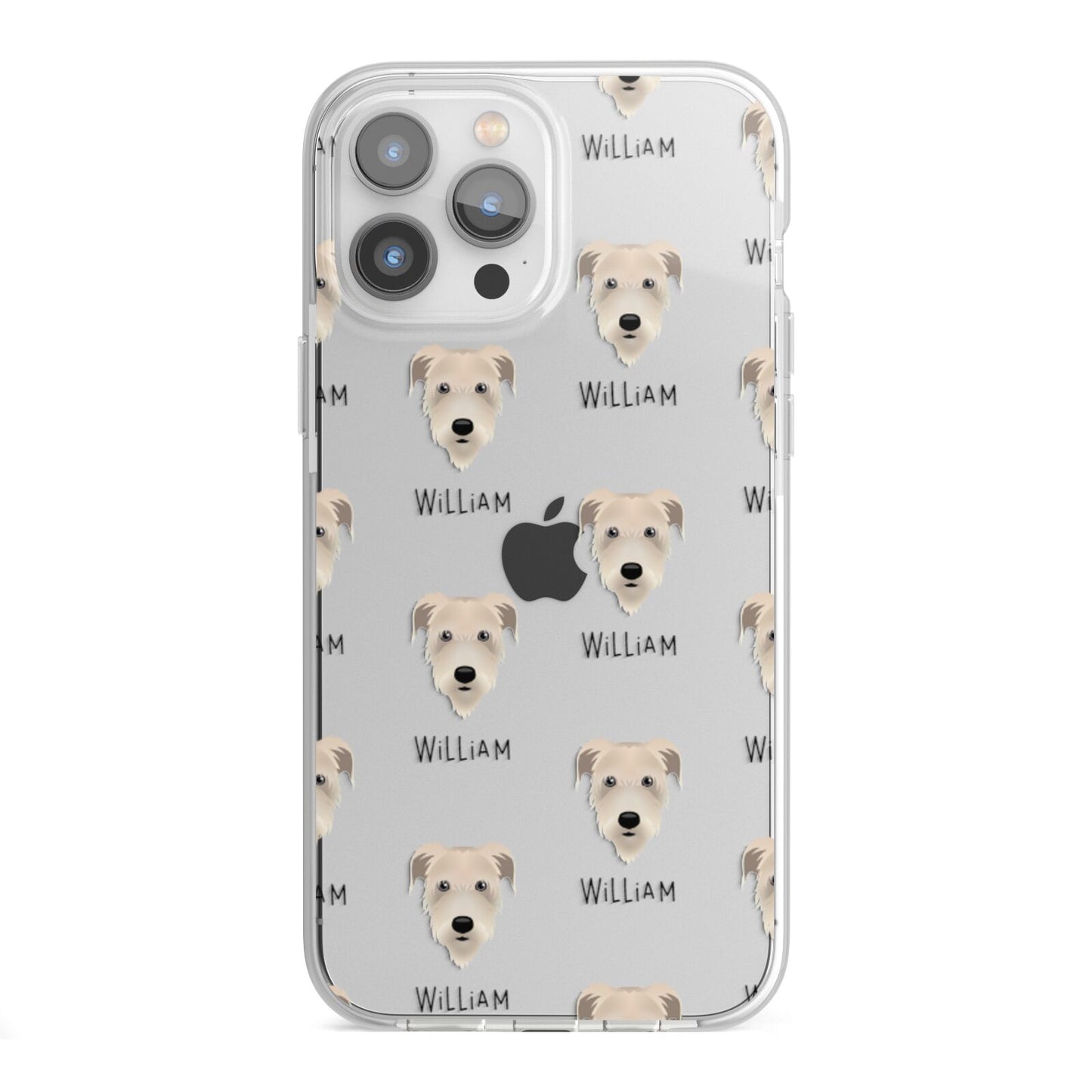 Irish Wolfhound Icon with Name iPhone 13 Pro Max TPU Impact Case with White Edges