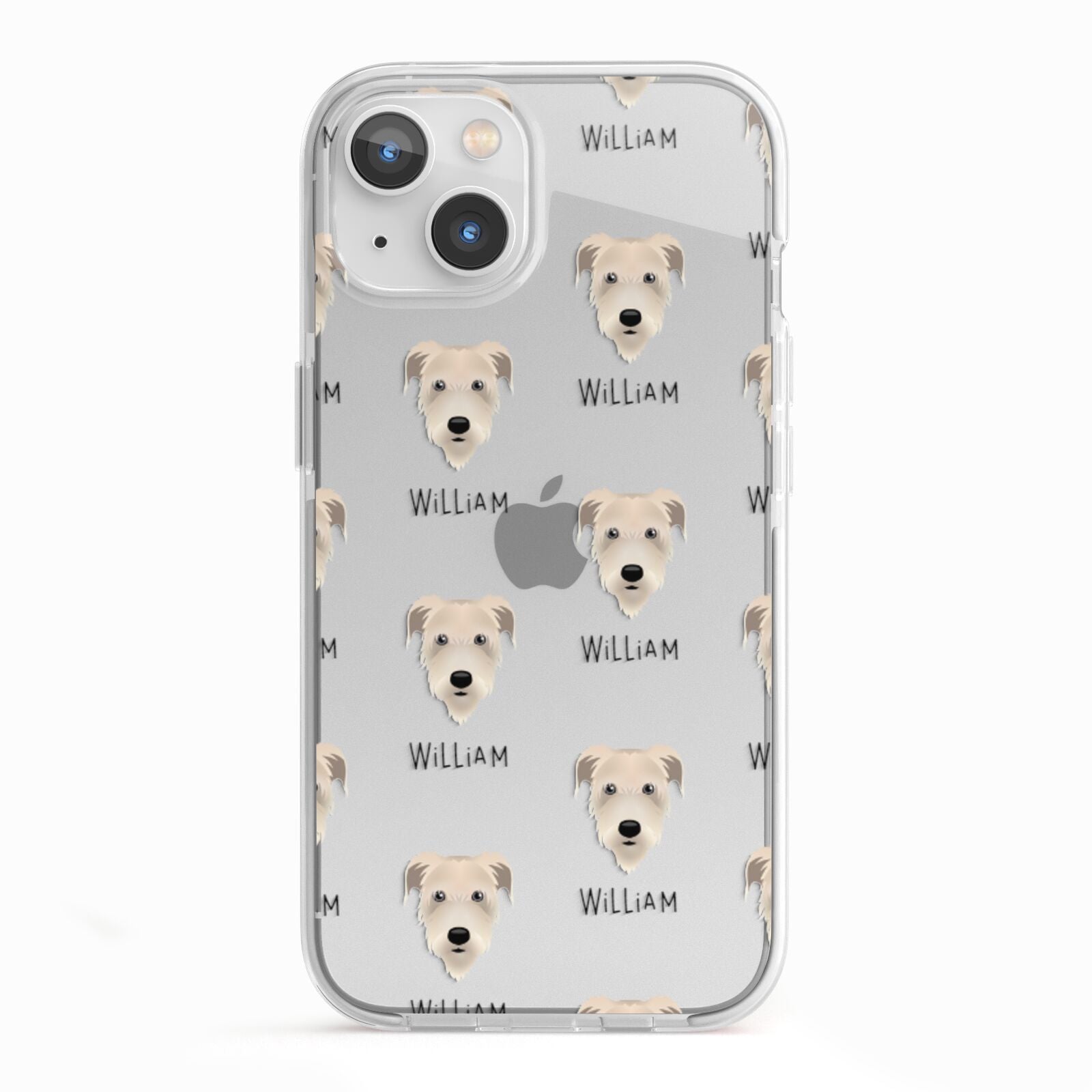 Irish Wolfhound Icon with Name iPhone 13 TPU Impact Case with White Edges