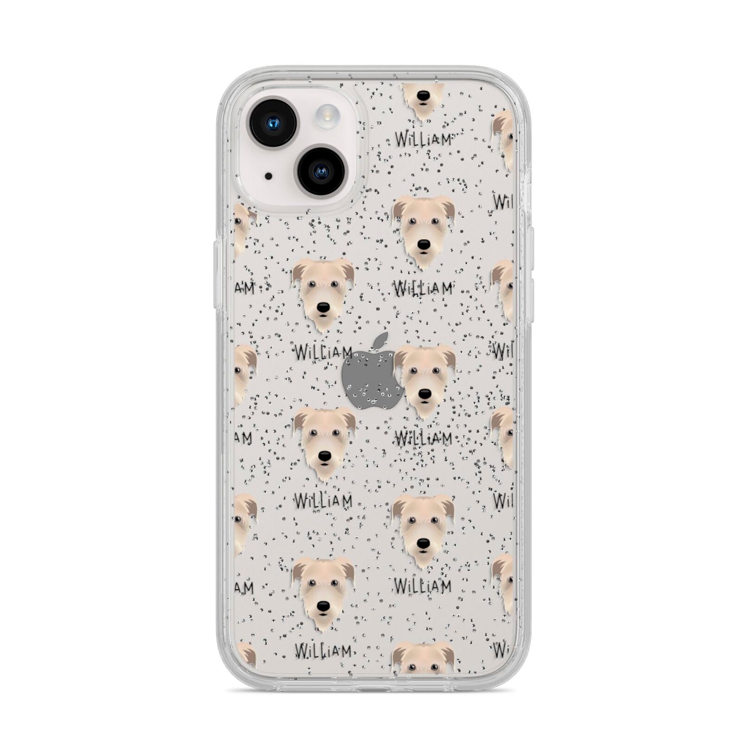 Irish Wolfhound Icon with Name iPhone 14 Plus Glitter Tough Case Starlight