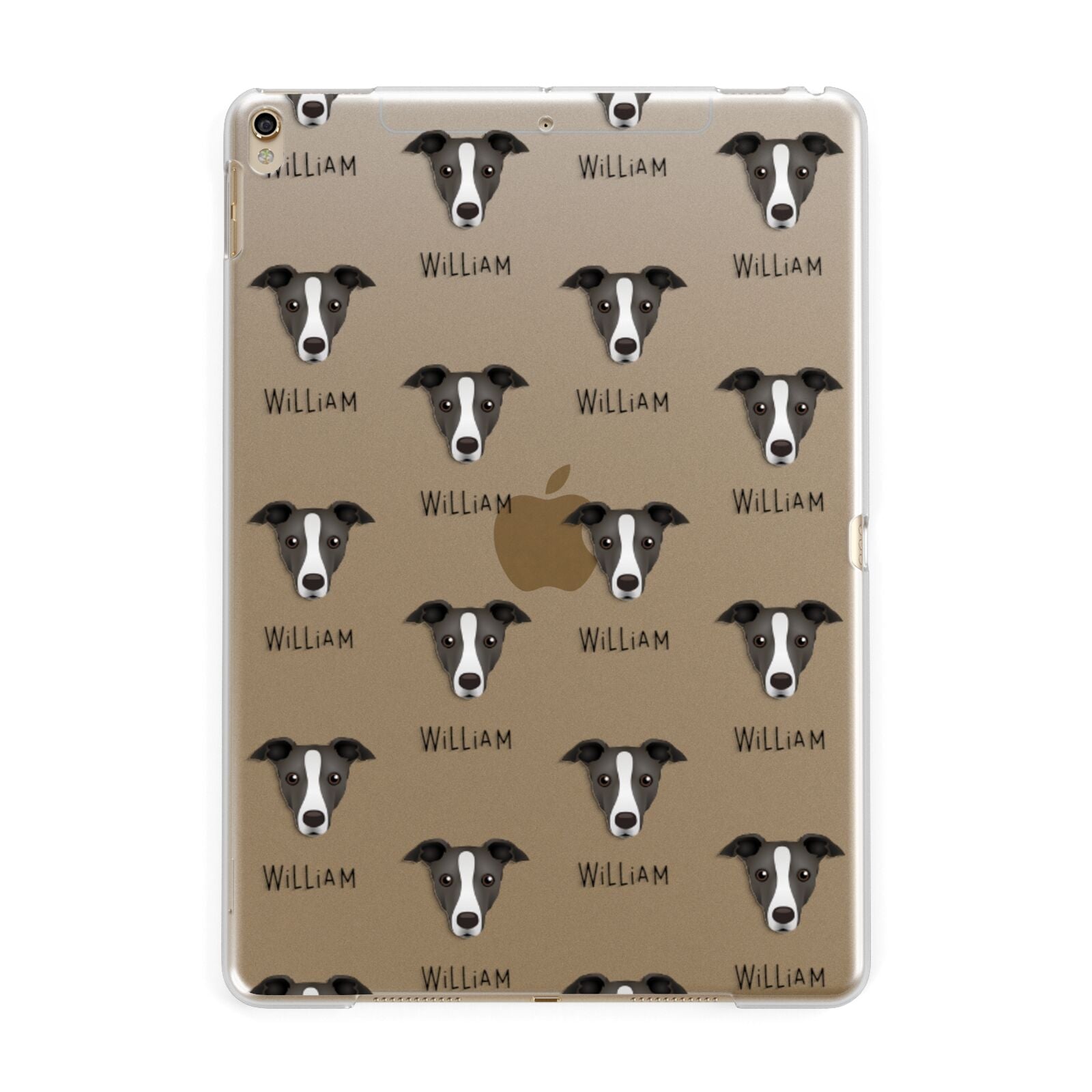 Italian Greyhound Icon with Name Apple iPad Gold Case