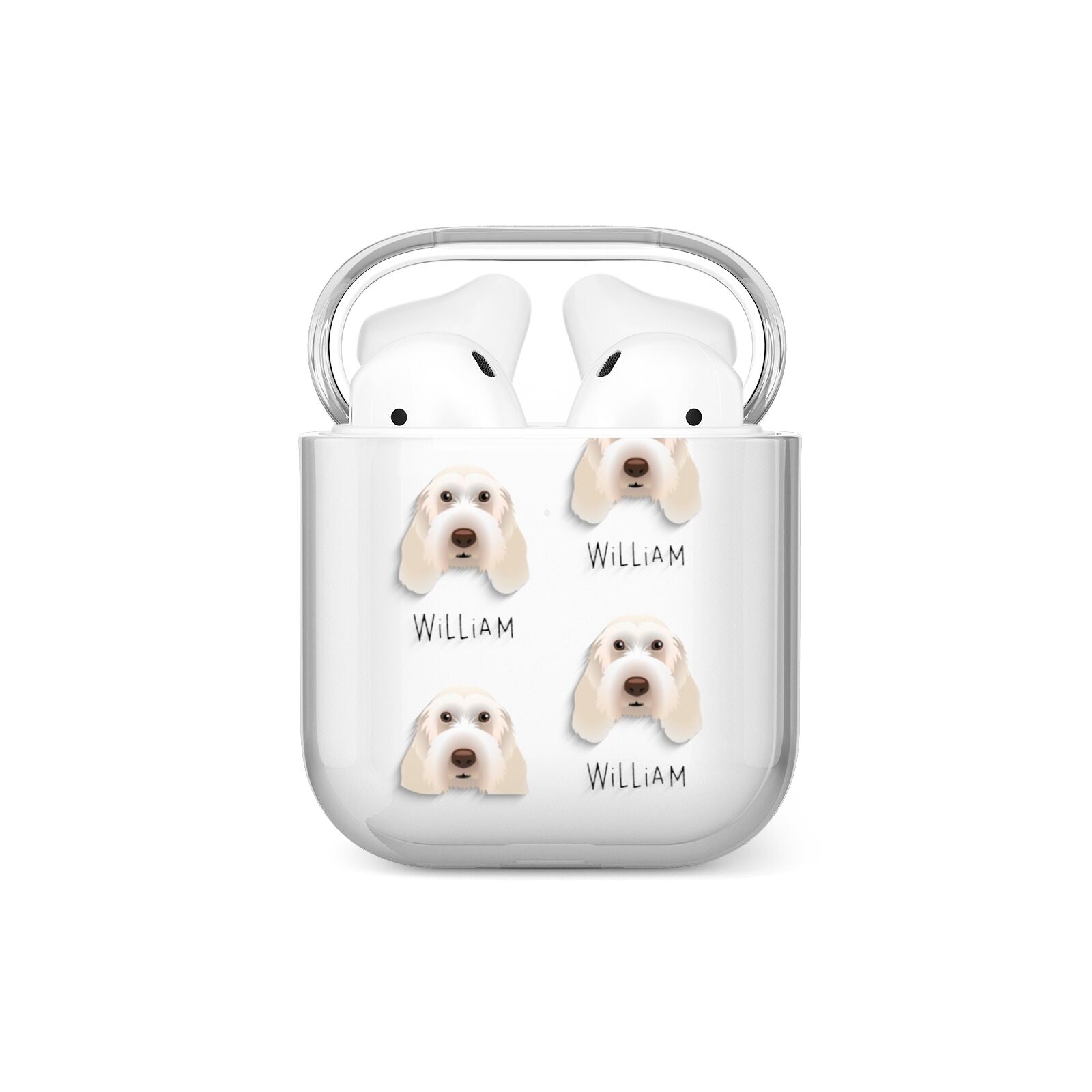 Italian Spinone Icon with Name AirPods Case