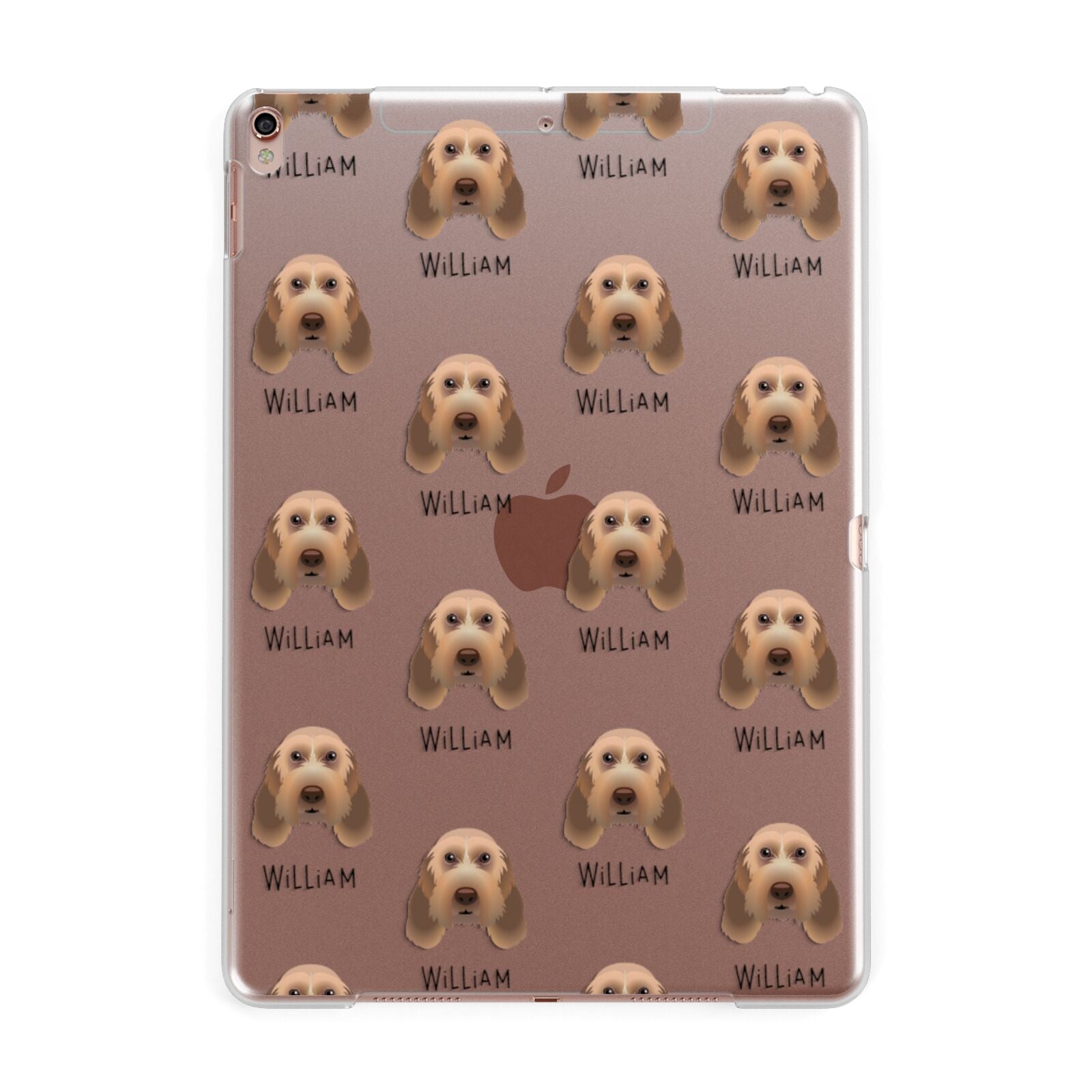 Italian Spinone Icon with Name Apple iPad Rose Gold Case