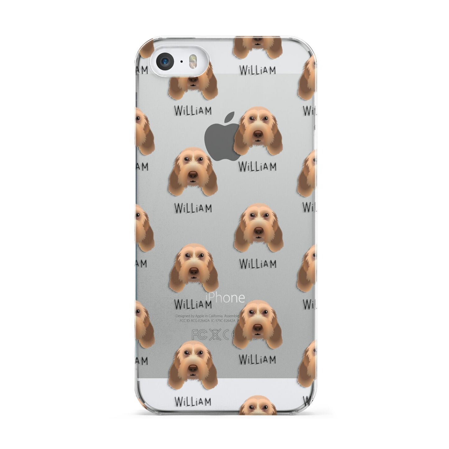 Italian Spinone Icon with Name Apple iPhone 5 Case