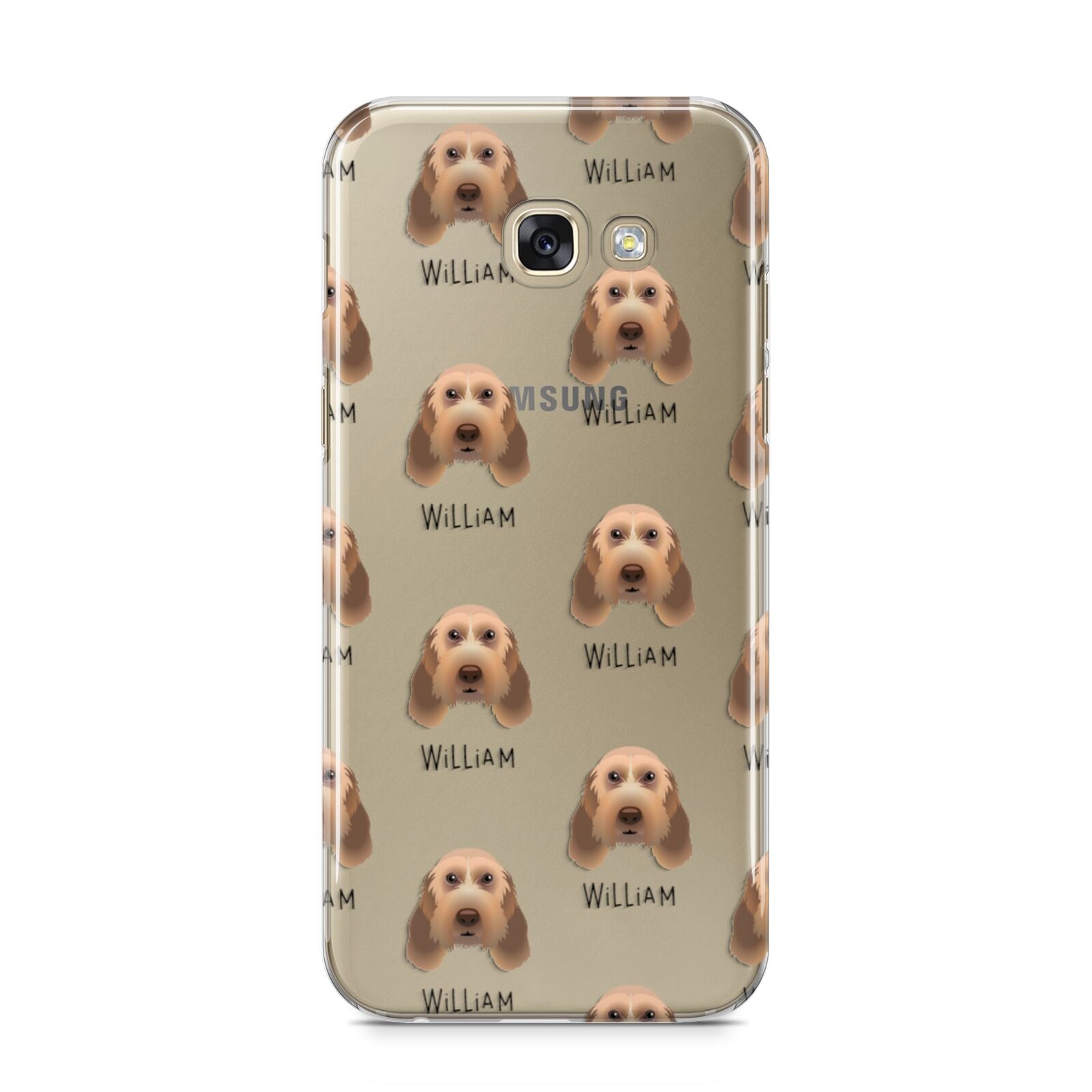 Italian Spinone Icon with Name Samsung Galaxy A5 2017 Case on gold phone