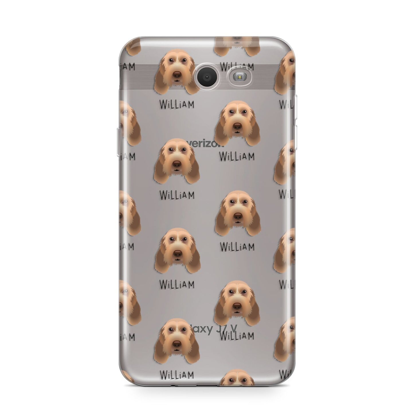 Italian Spinone Icon with Name Samsung Galaxy J7 2017 Case