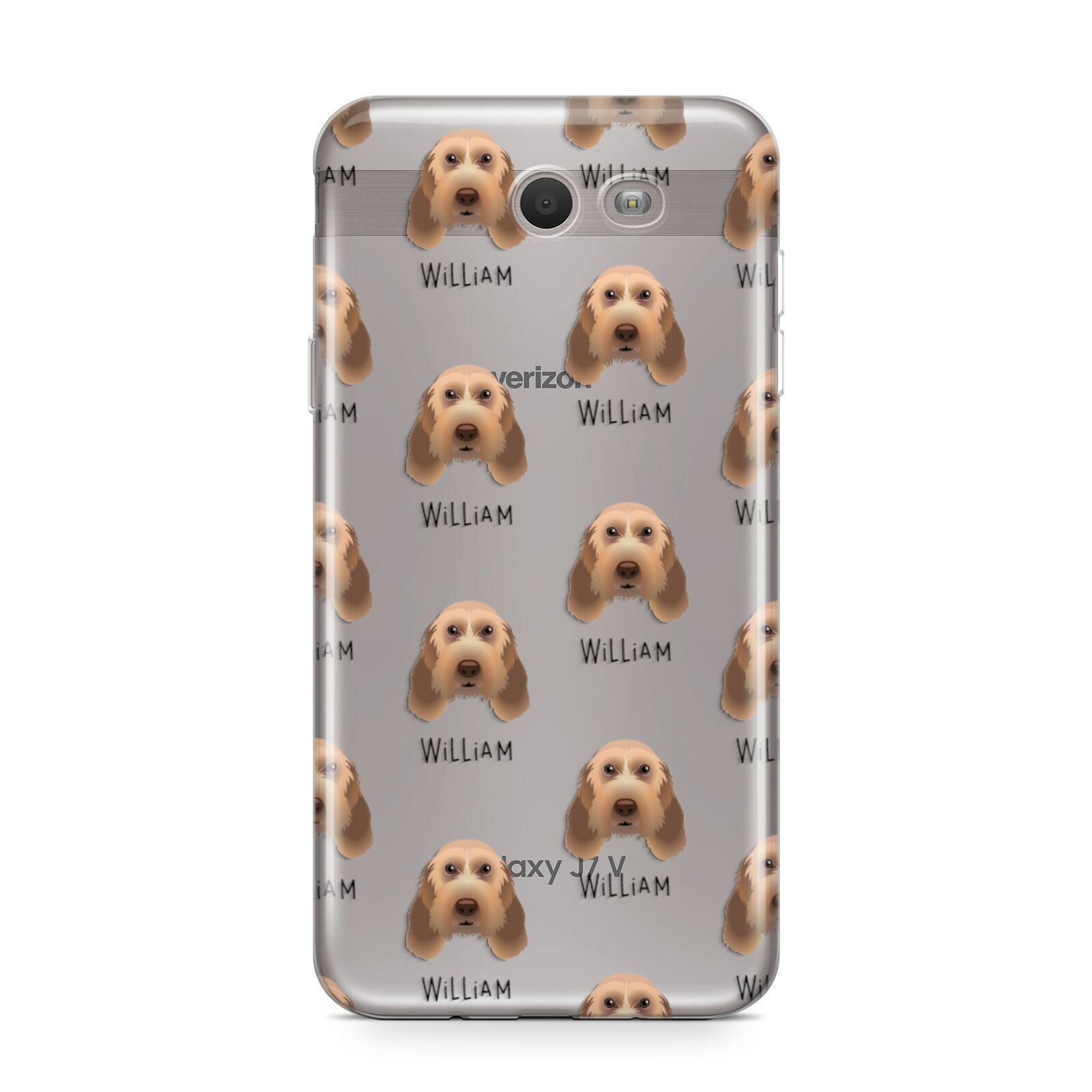 Italian Spinone Icon with Name Samsung Galaxy J7 2017 Case