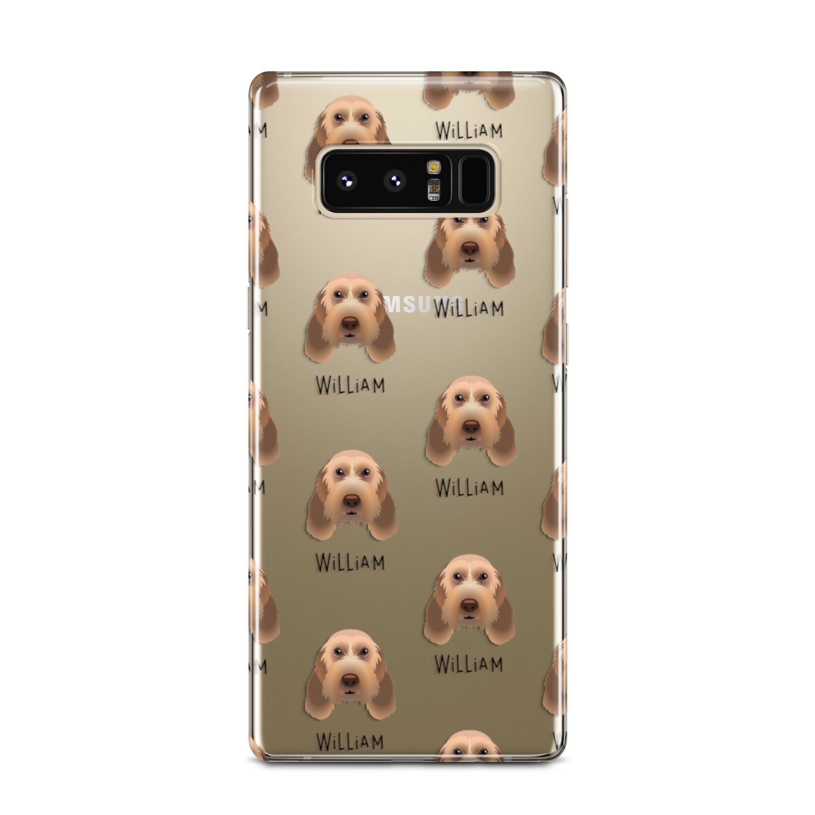 Italian Spinone Icon with Name Samsung Galaxy Note 8 Case