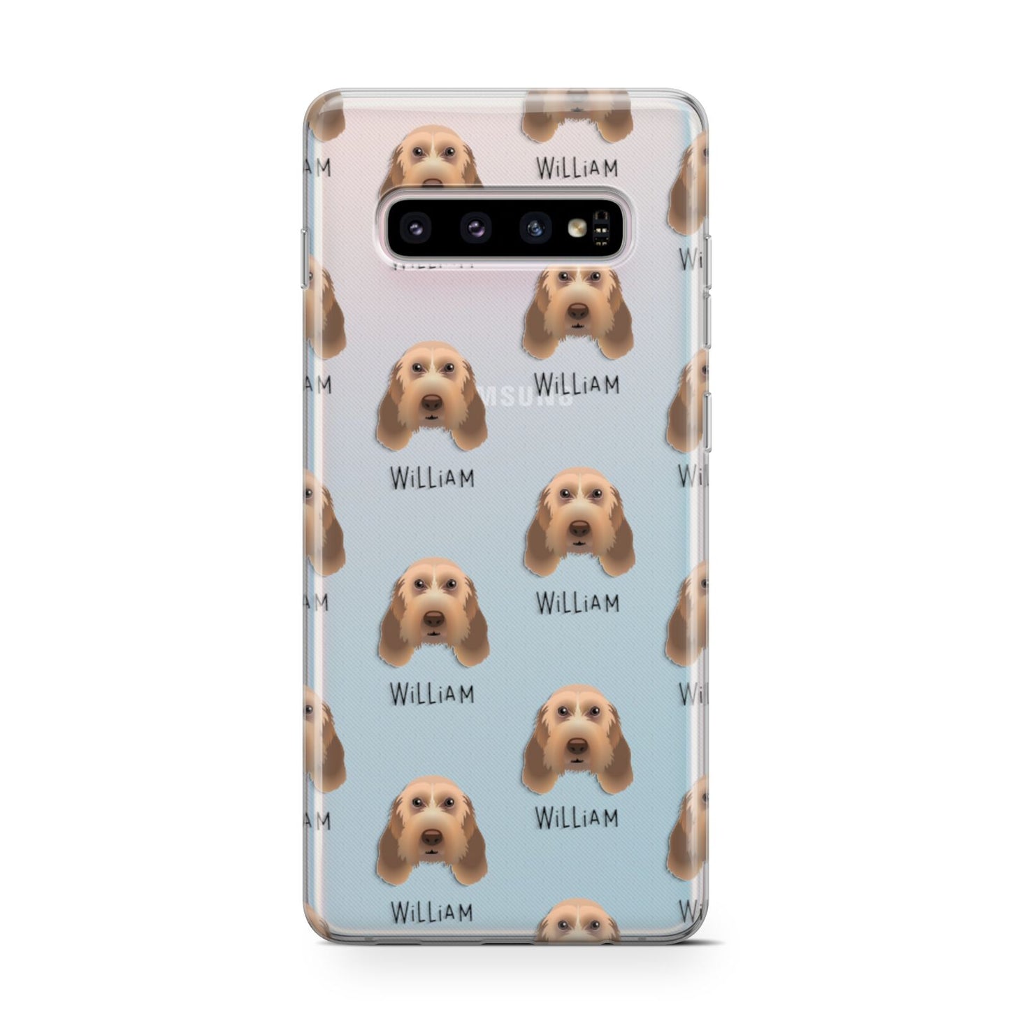 Italian Spinone Icon with Name Samsung Galaxy S10 Case