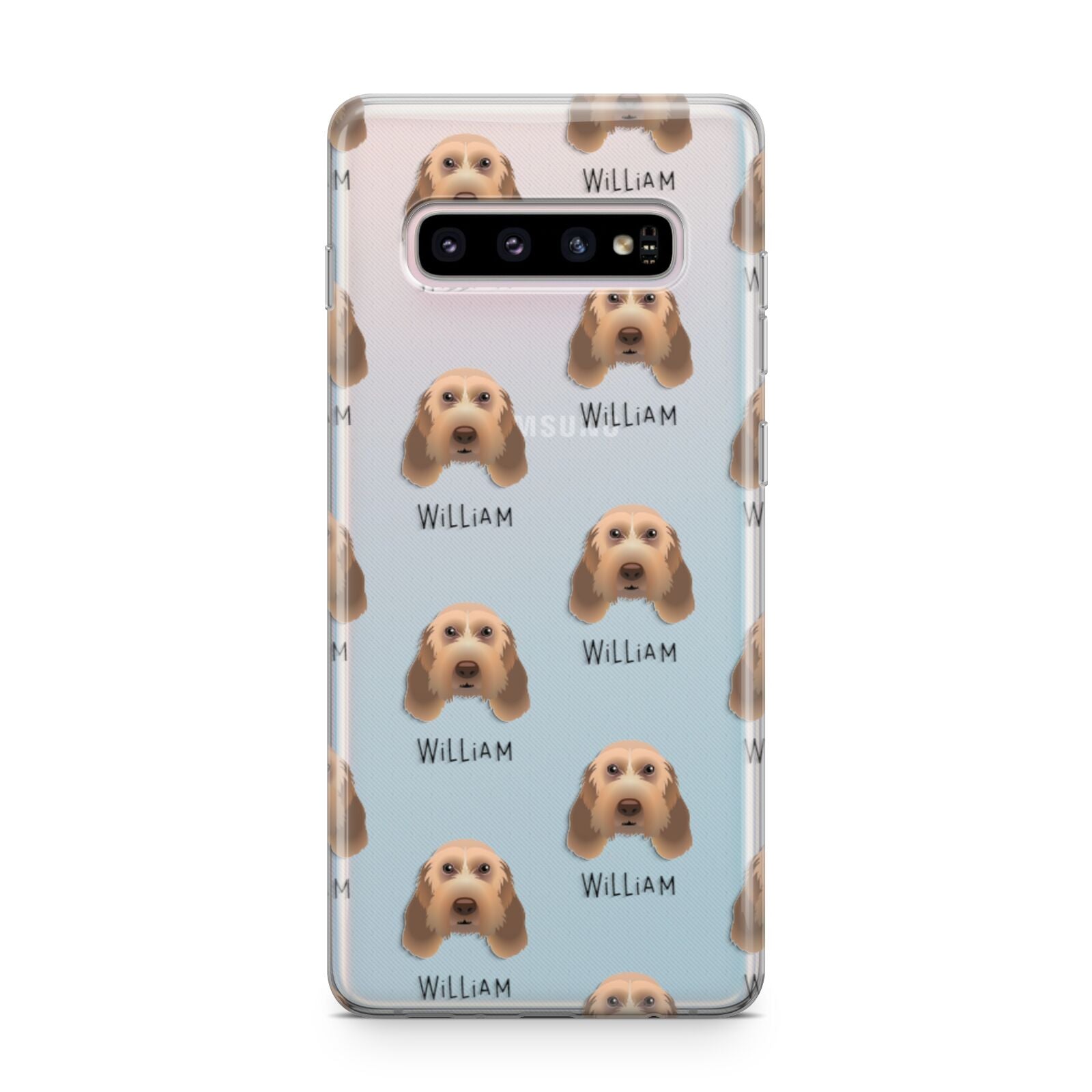 Italian Spinone Icon with Name Samsung Galaxy S10 Plus Case