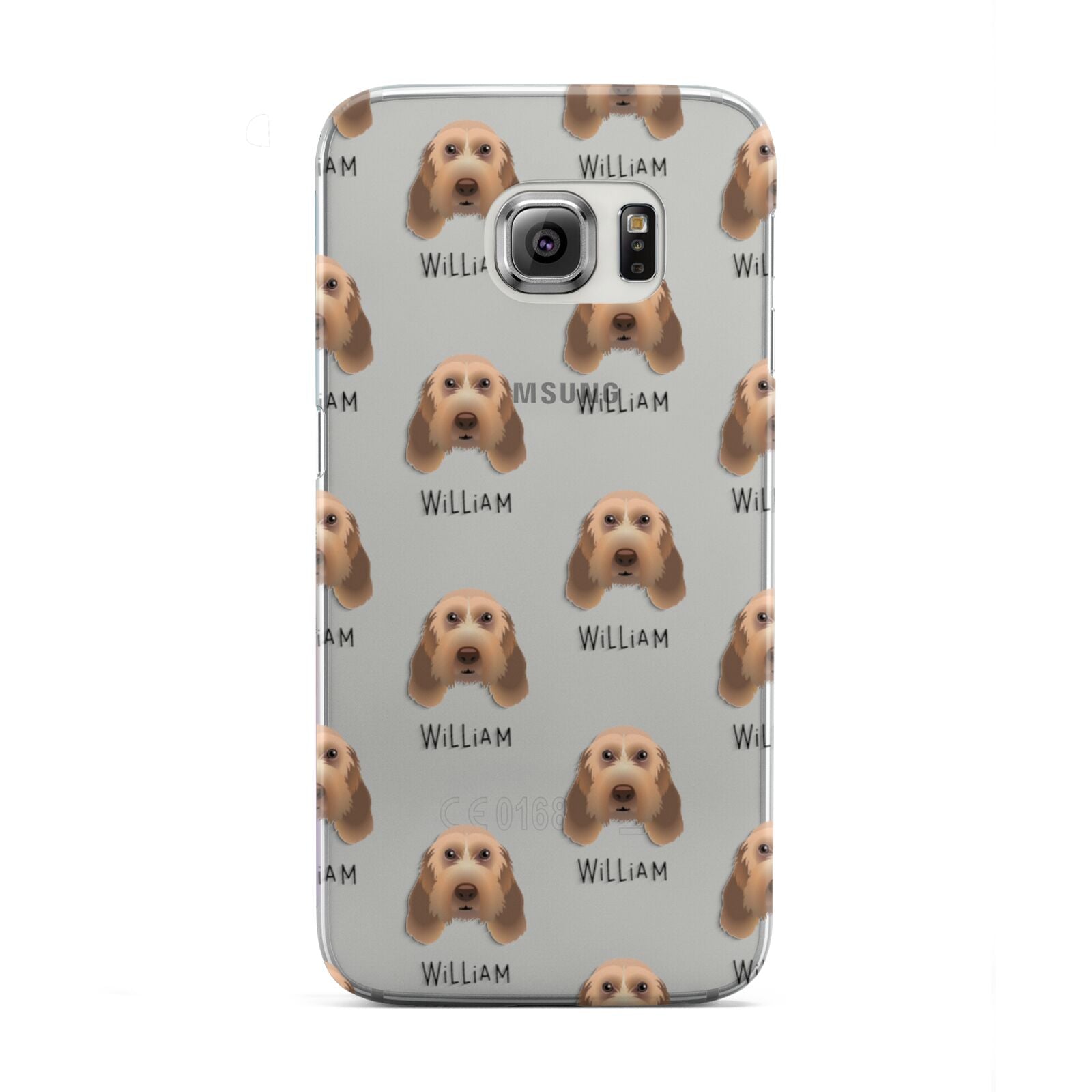 Italian Spinone Icon with Name Samsung Galaxy S6 Edge Case