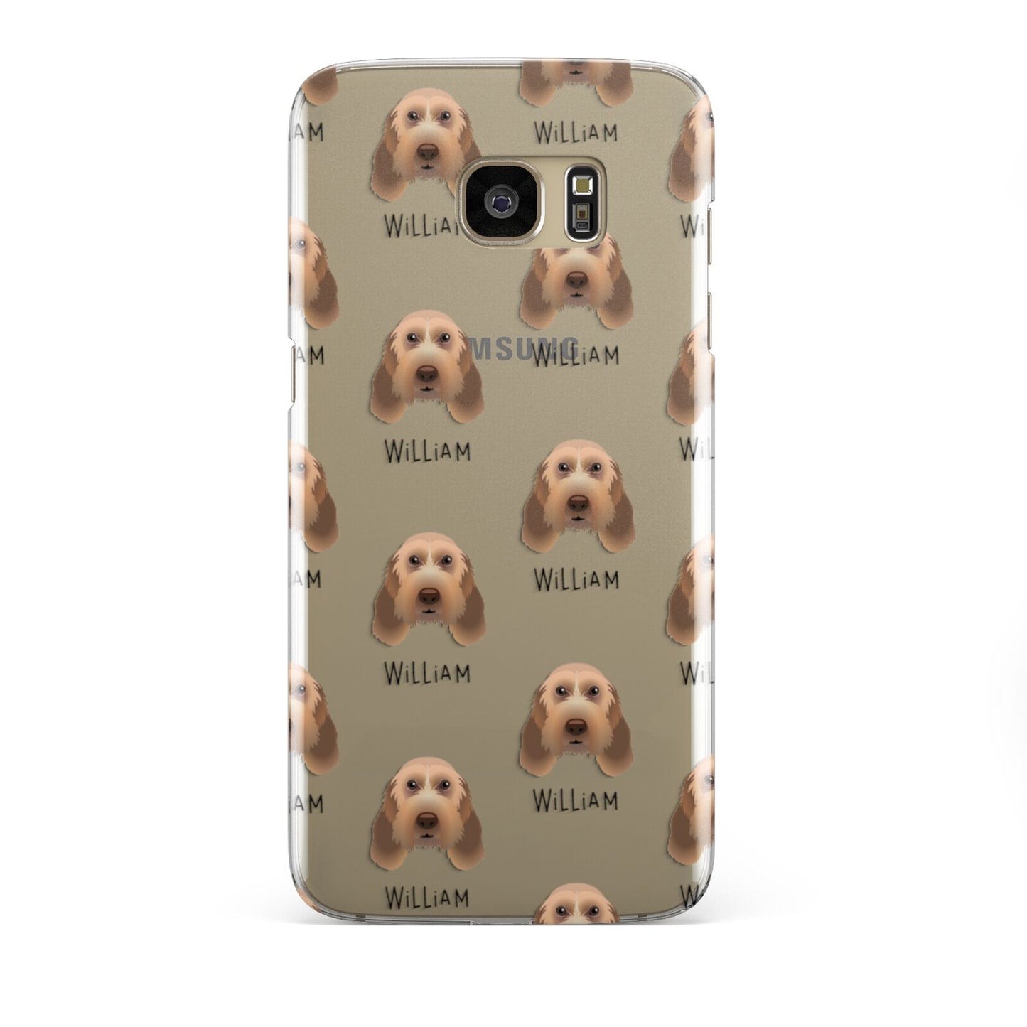 Italian Spinone Icon with Name Samsung Galaxy S7 Edge Case