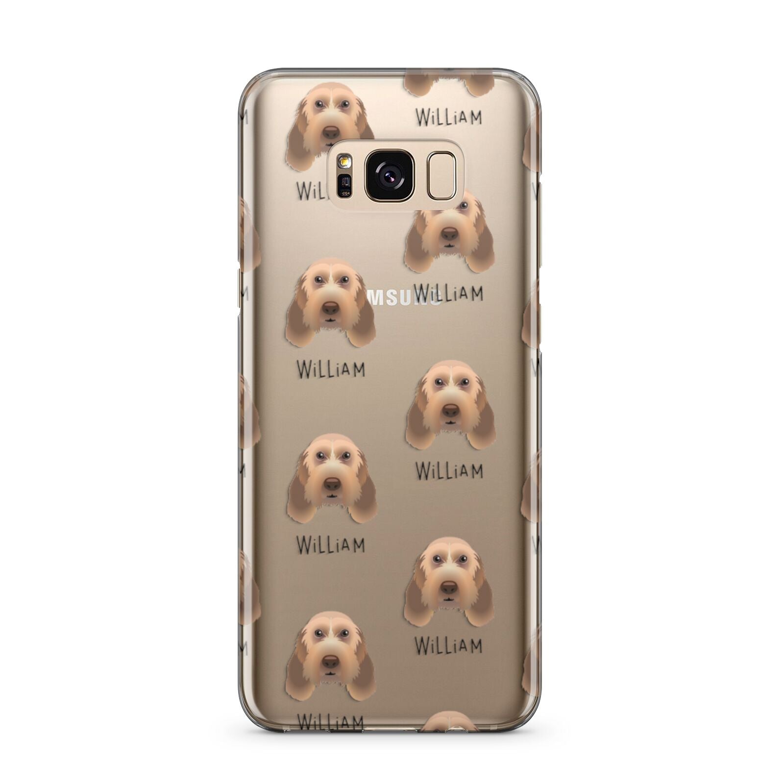 Italian Spinone Icon with Name Samsung Galaxy S8 Plus Case