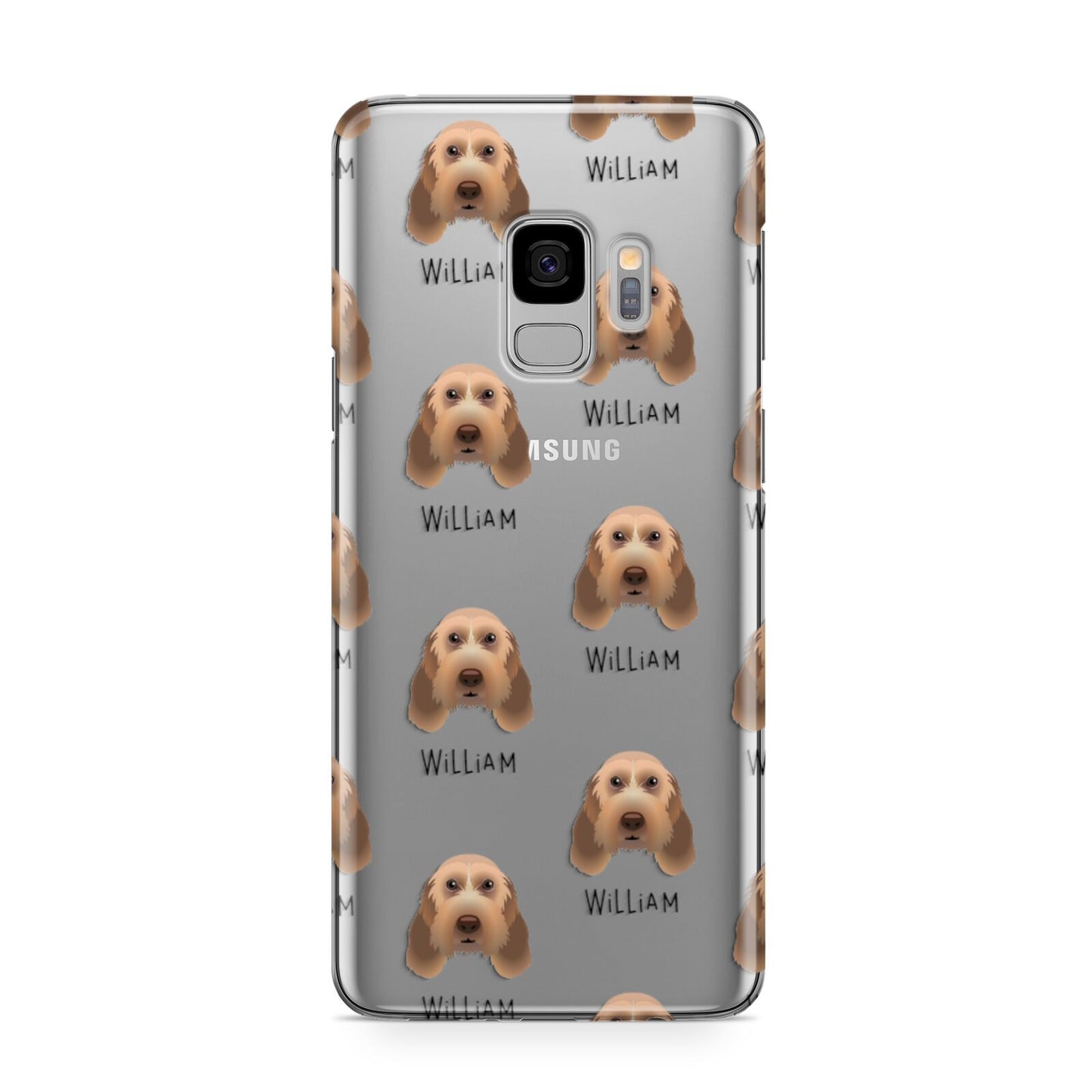 Italian Spinone Icon with Name Samsung Galaxy S9 Case