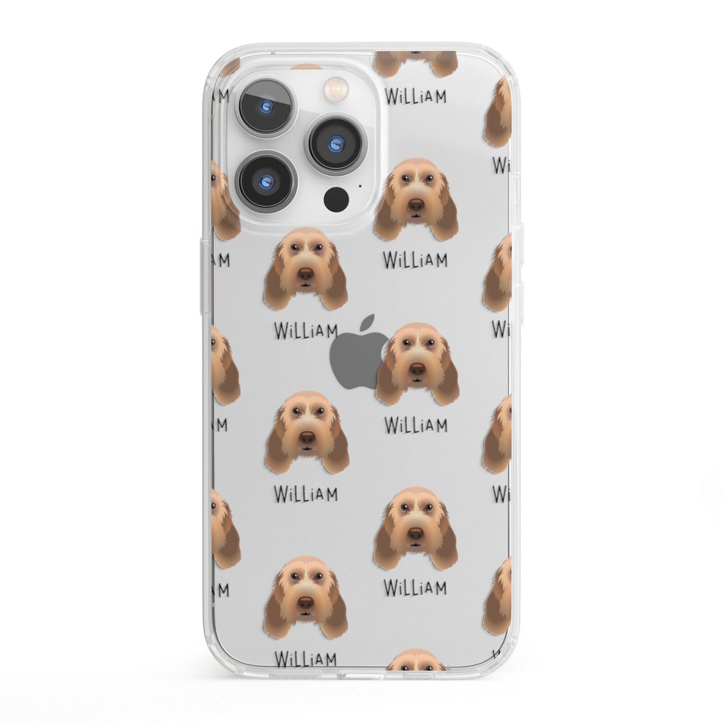 Italian Spinone Icon with Name iPhone 13 Pro Clear Bumper Case