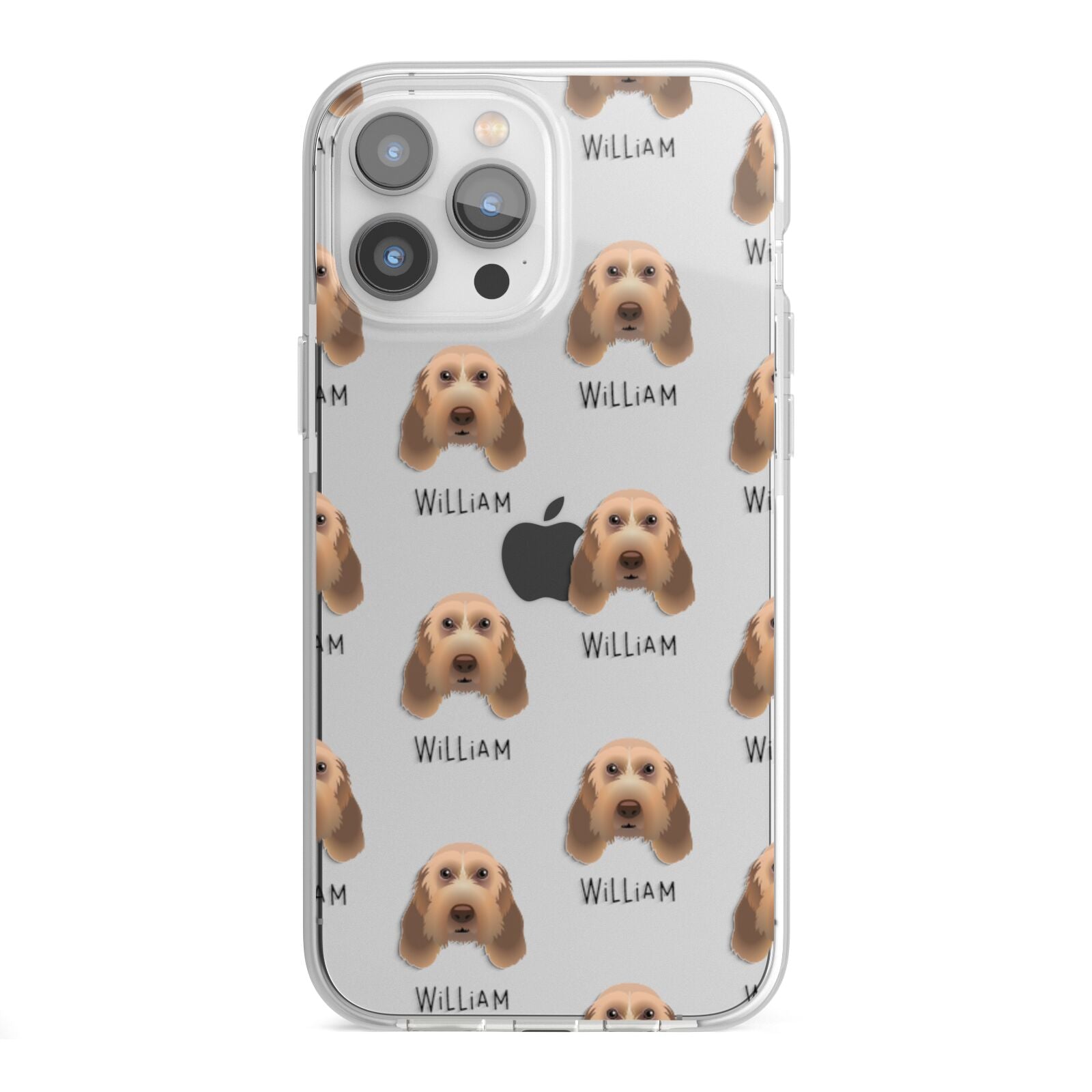 Italian Spinone Icon with Name iPhone 13 Pro Max TPU Impact Case with White Edges
