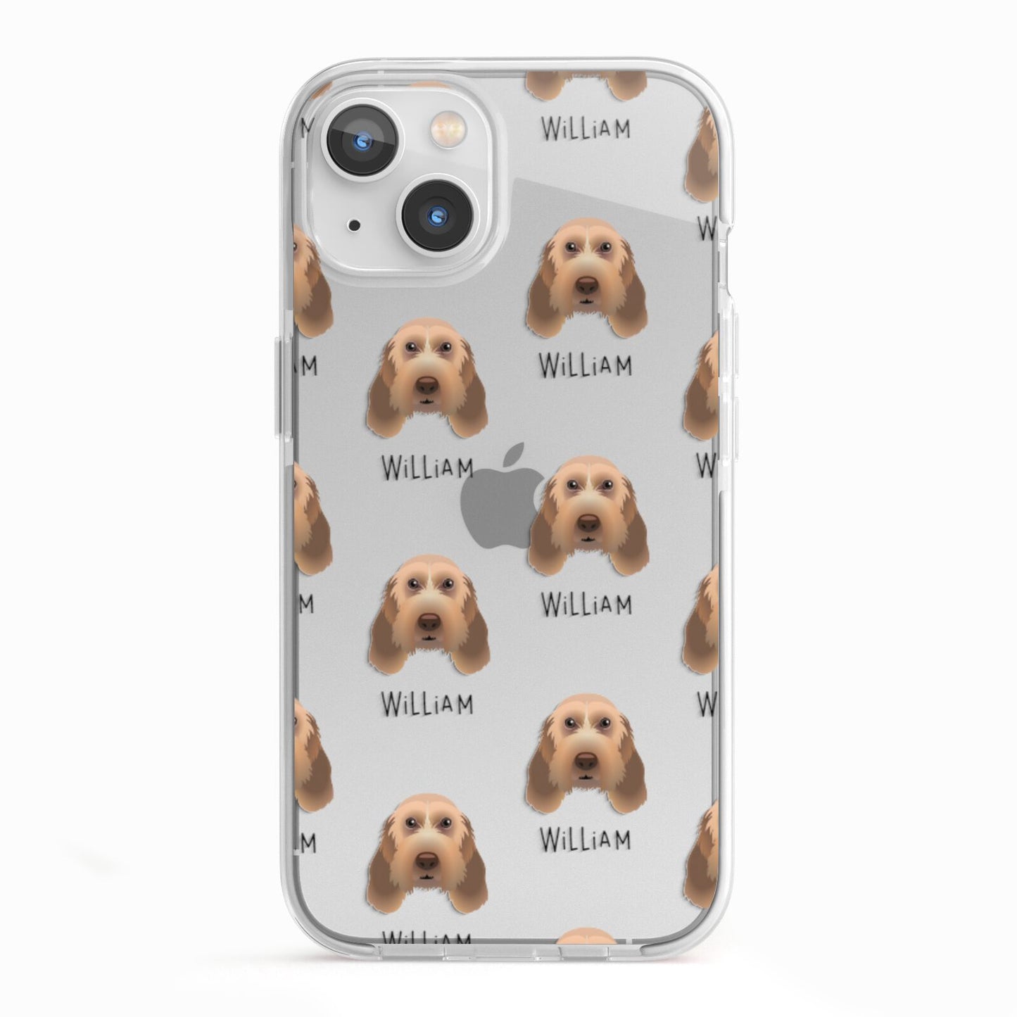 Italian Spinone Icon with Name iPhone 13 TPU Impact Case with White Edges