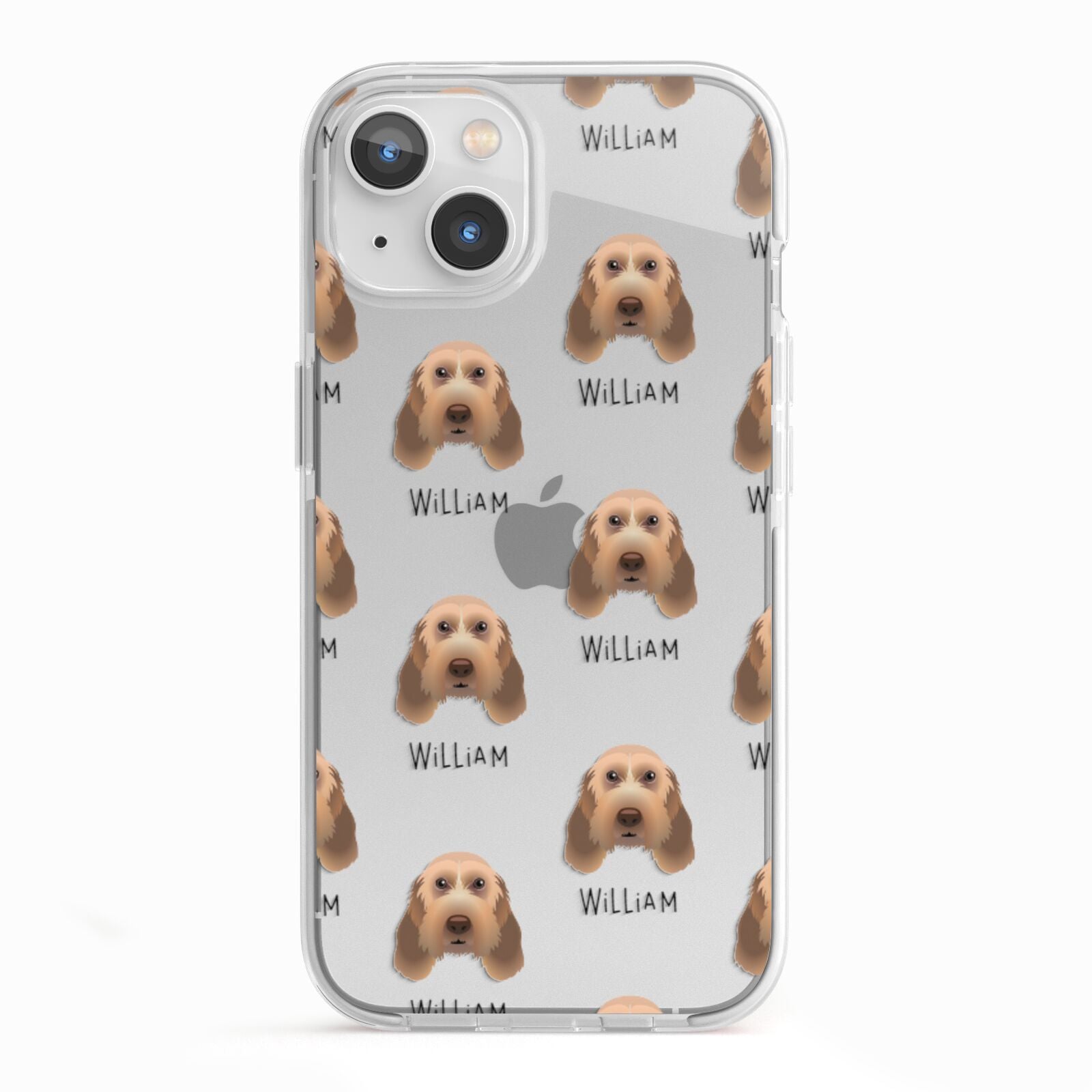 Italian Spinone Icon with Name iPhone 13 TPU Impact Case with White Edges