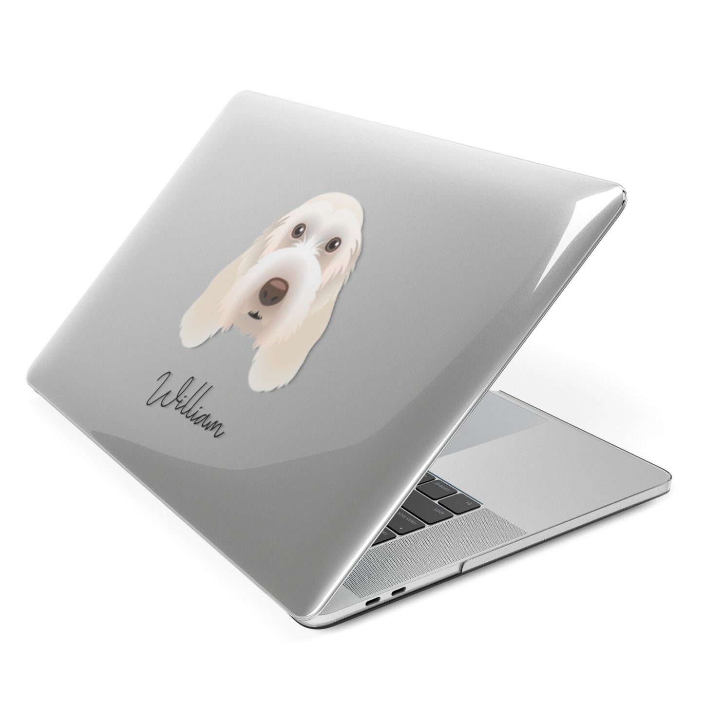 Italian Spinone Personalised Apple MacBook Case Side View