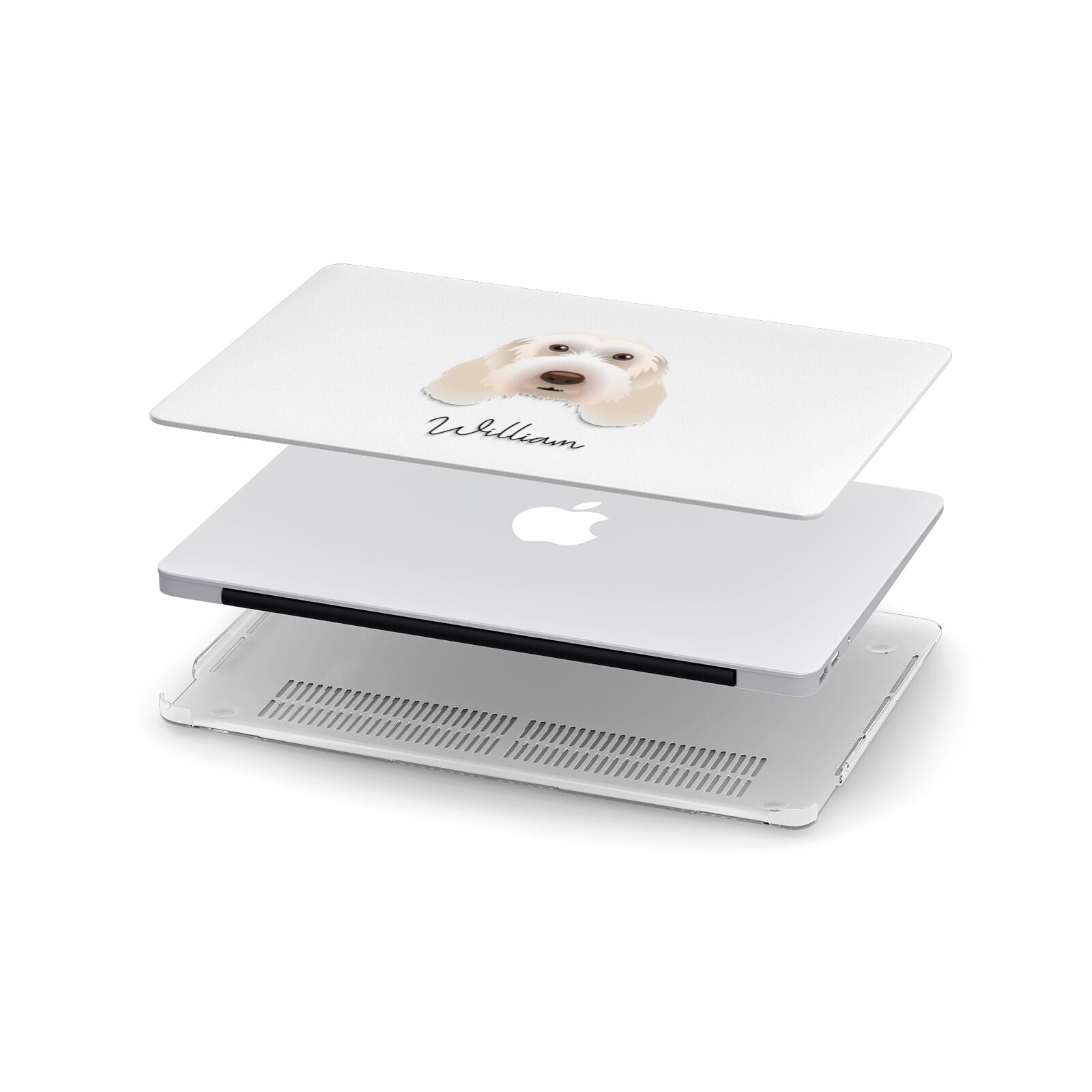 Italian Spinone Personalised Apple MacBook Case in Detail