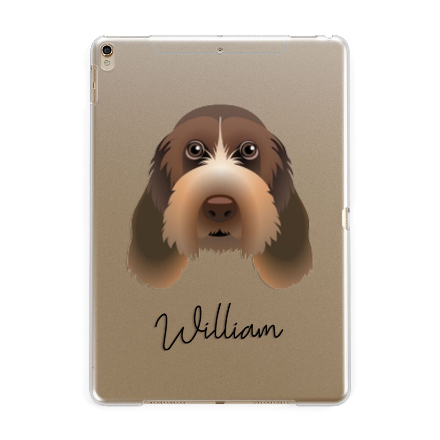 Italian Spinone Personalised Apple iPad Gold Case