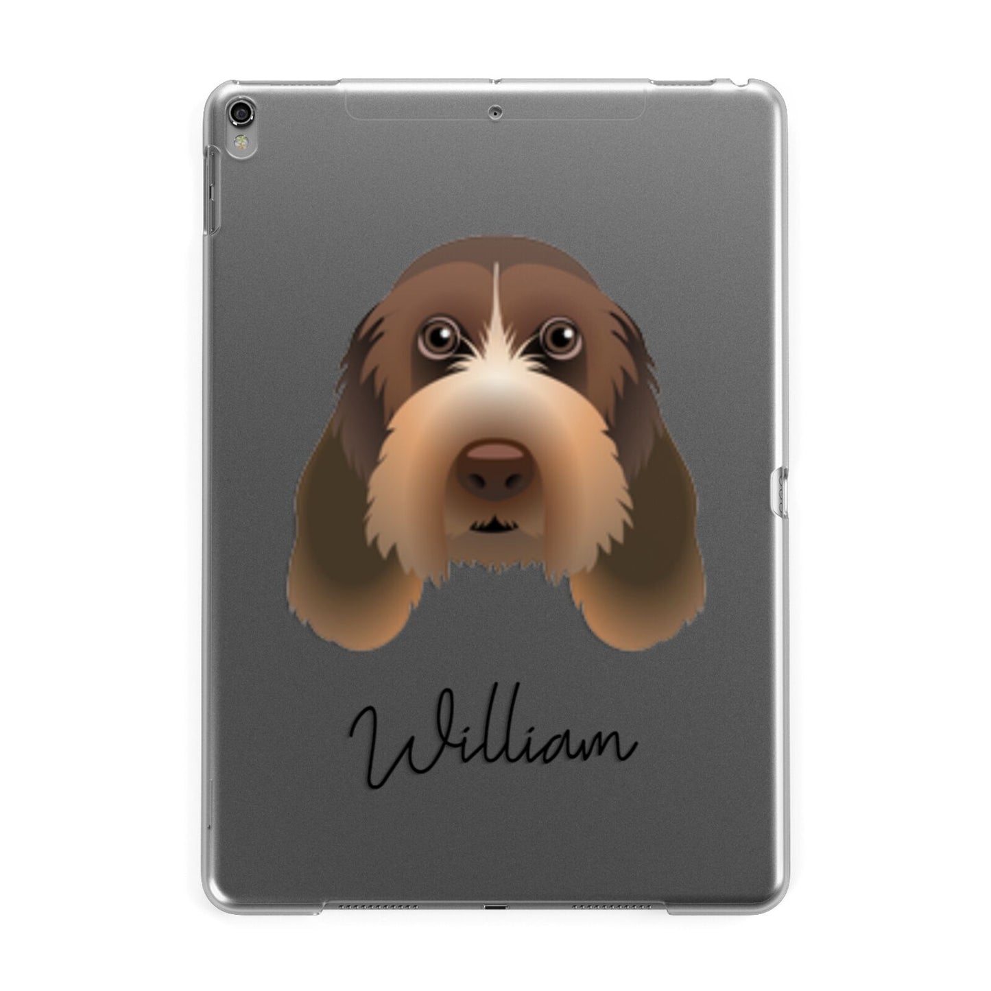 Italian Spinone Personalised Apple iPad Grey Case