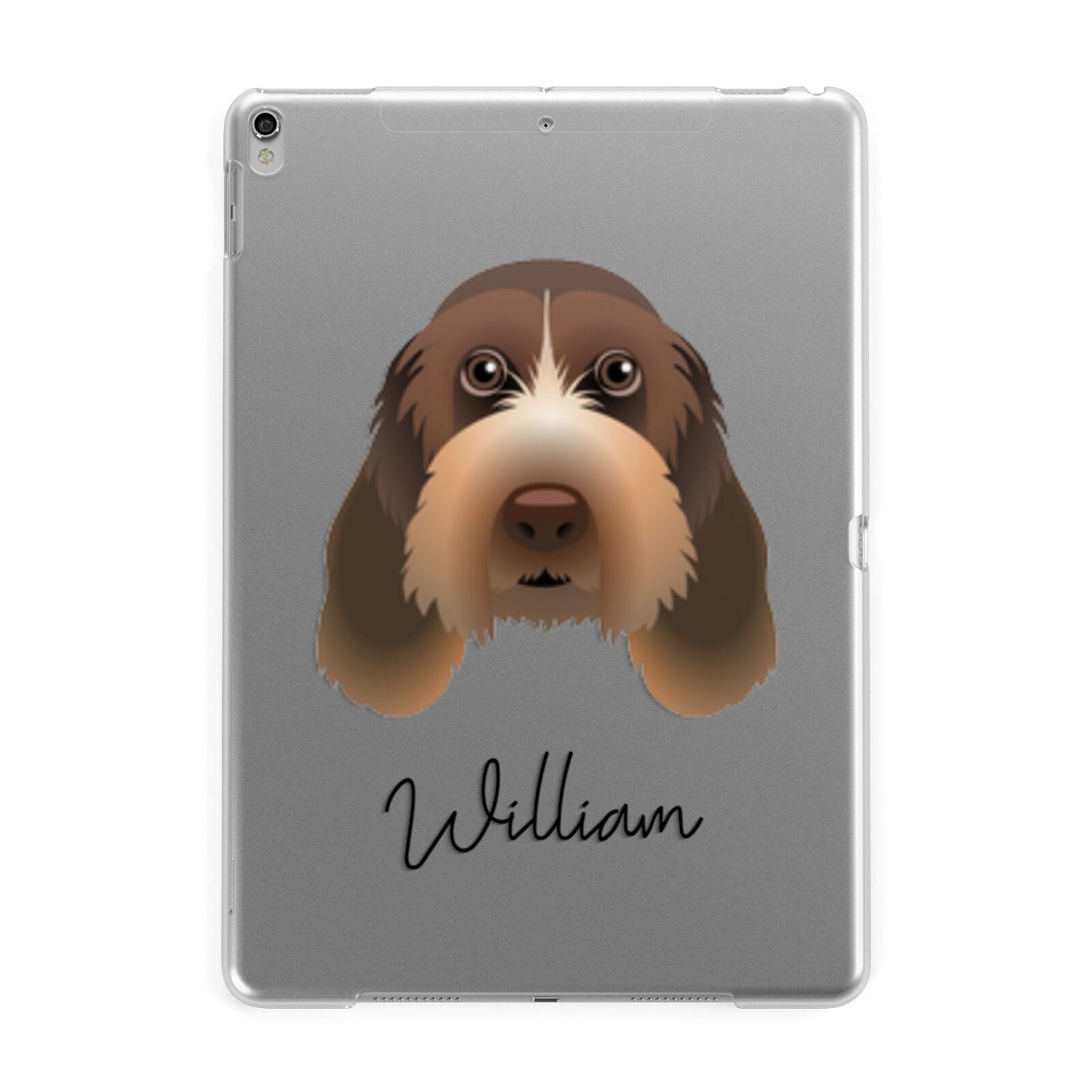 Italian Spinone Personalised Apple iPad Silver Case