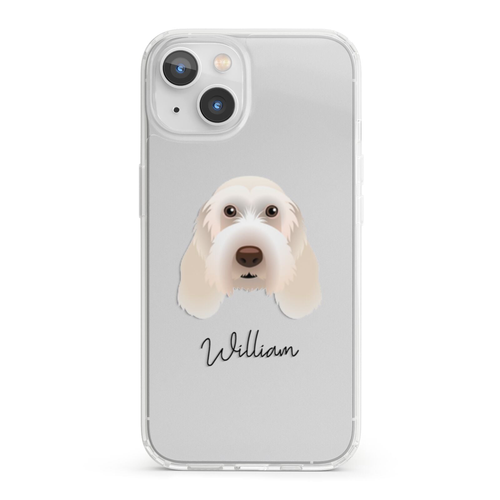 Italian Spinone Personalised iPhone 13 Clear Bumper Case