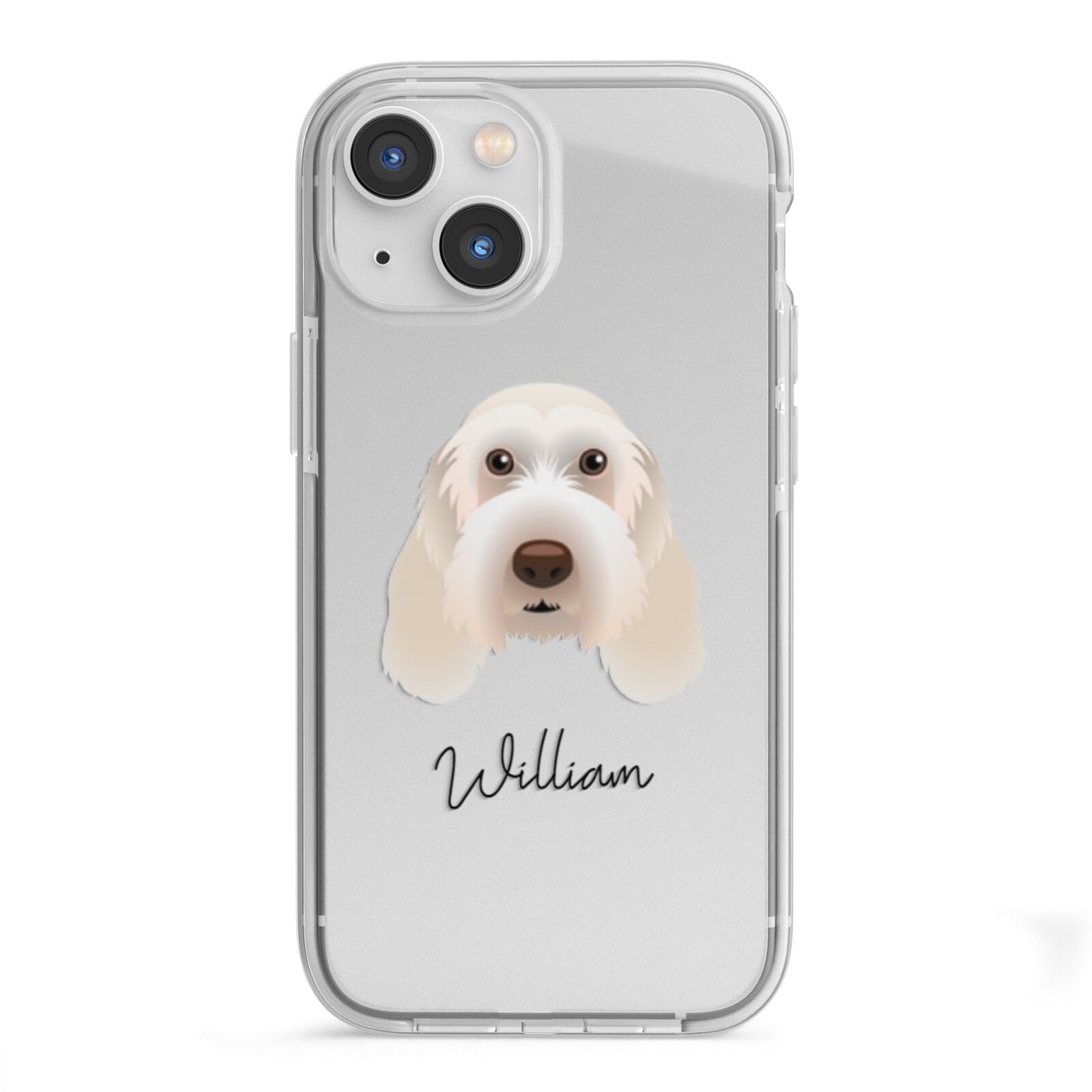 Italian Spinone Personalised iPhone 13 Mini TPU Impact Case with White Edges