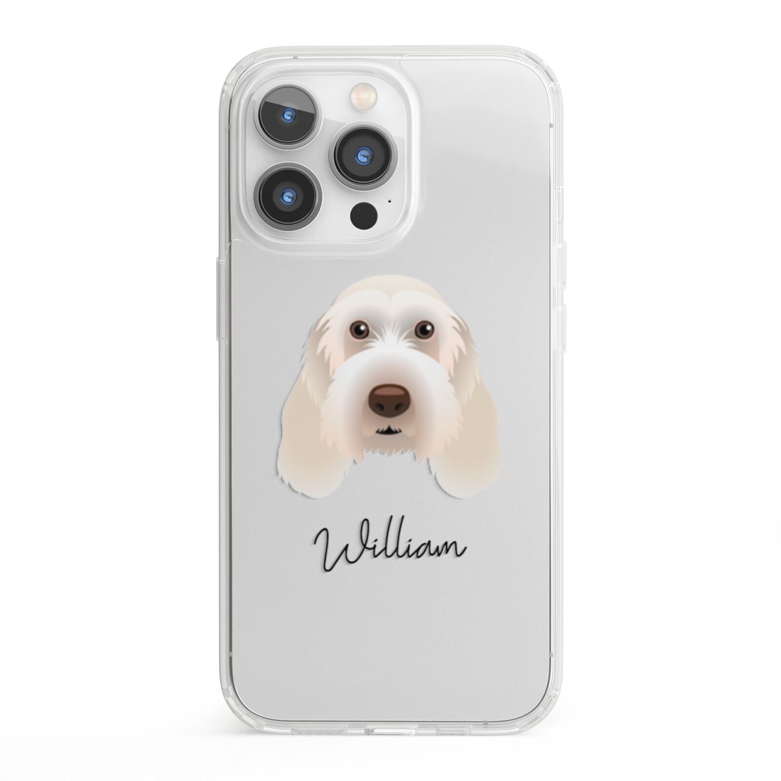 Italian Spinone Personalised iPhone 13 Pro Clear Bumper Case