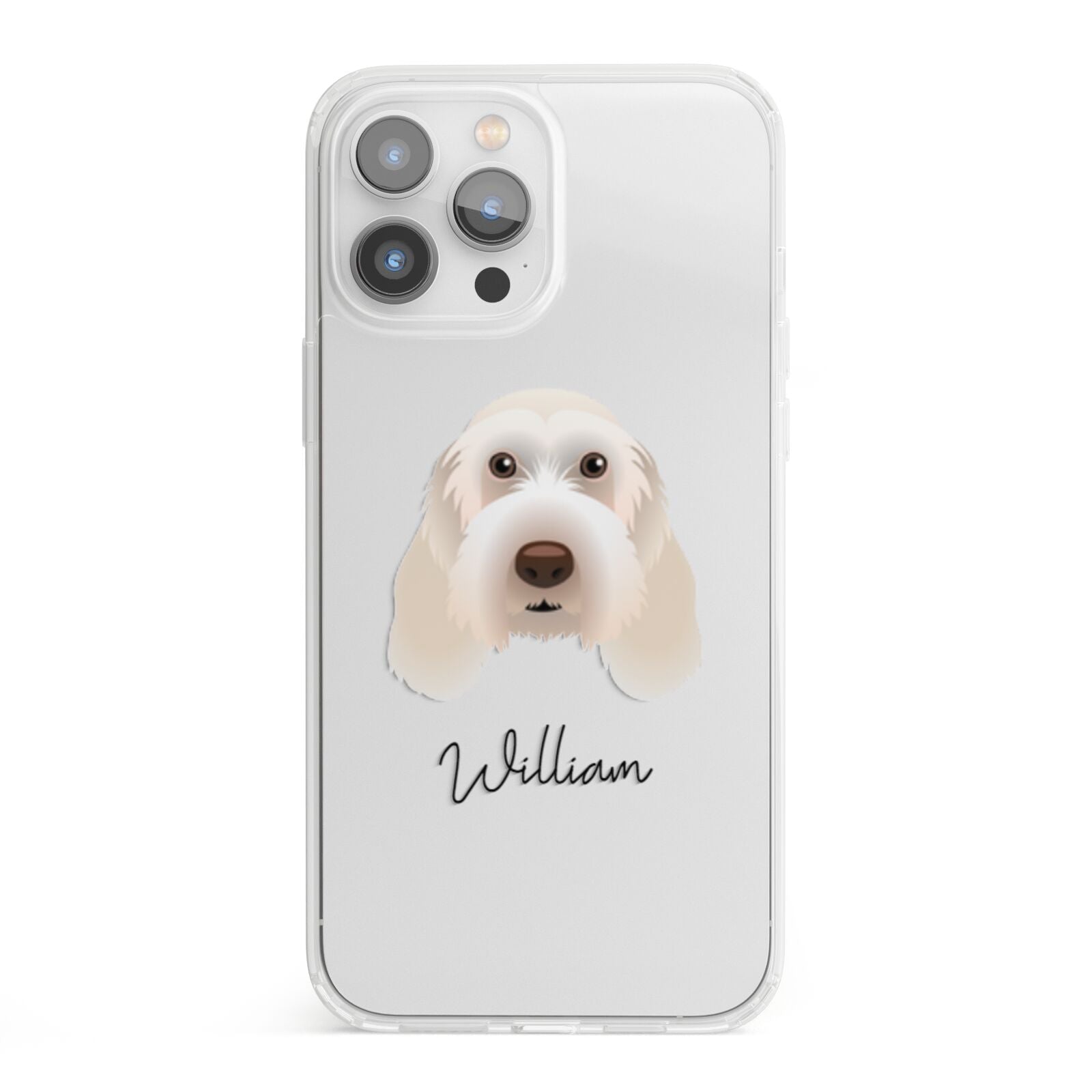 Italian Spinone Personalised iPhone 13 Pro Max Clear Bumper Case