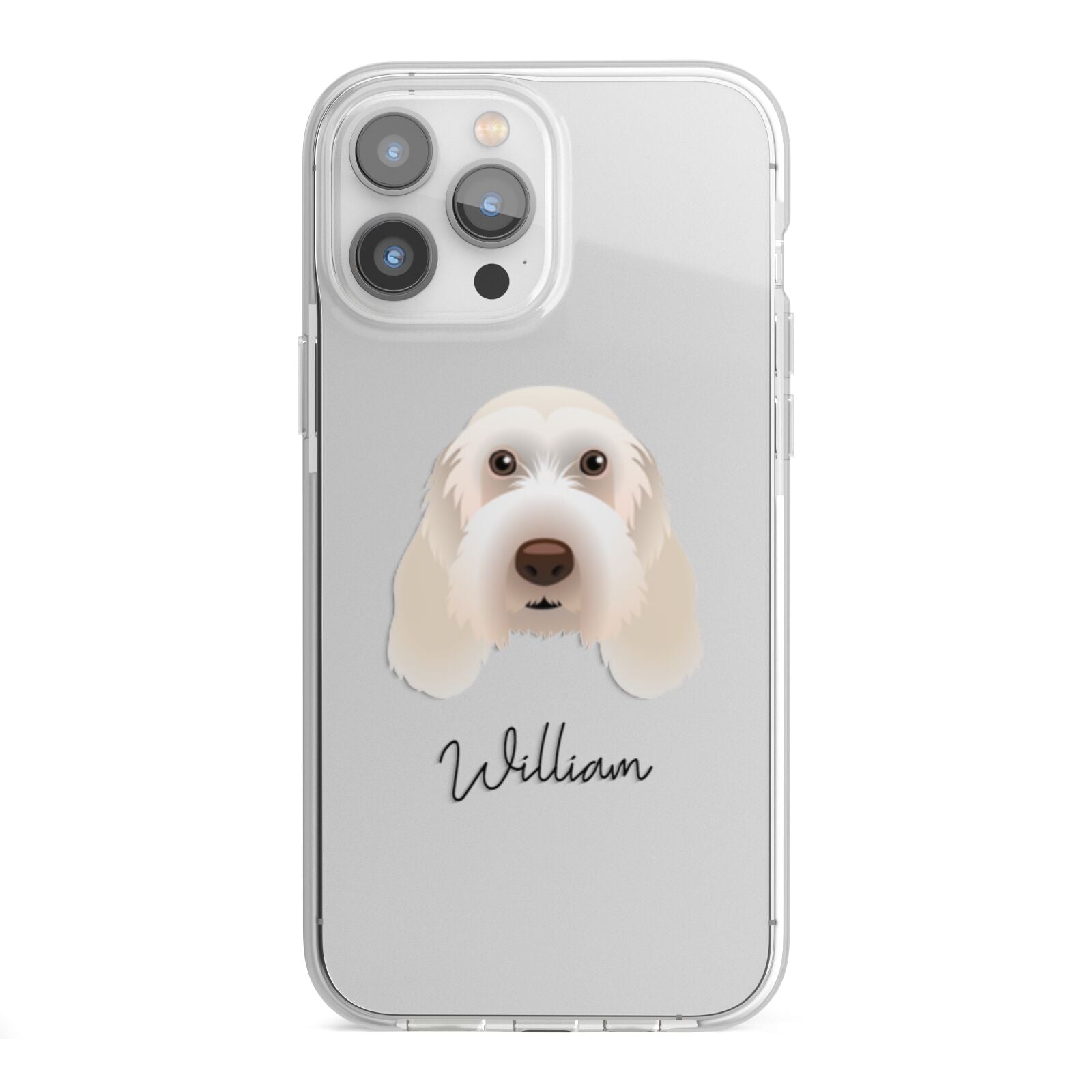 Italian Spinone Personalised iPhone 13 Pro Max TPU Impact Case with White Edges