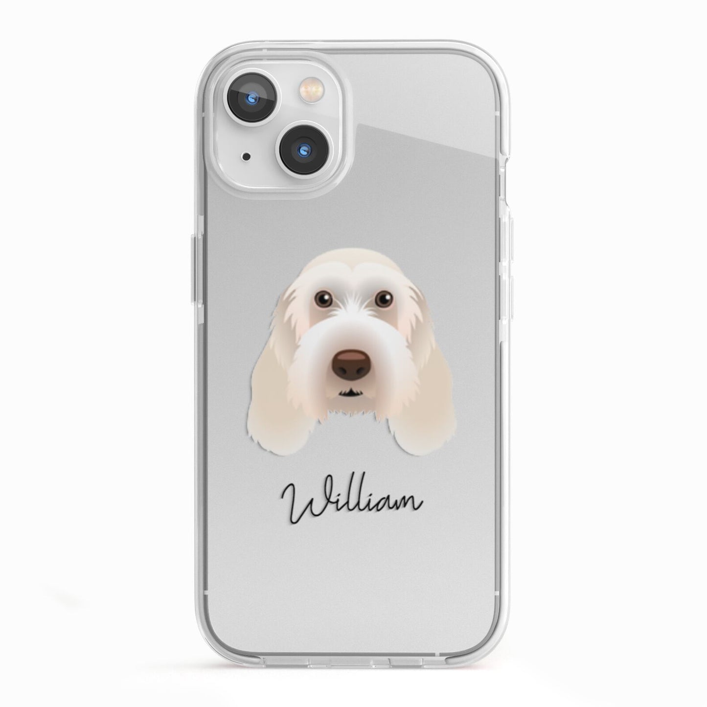 Italian Spinone Personalised iPhone 13 TPU Impact Case with White Edges