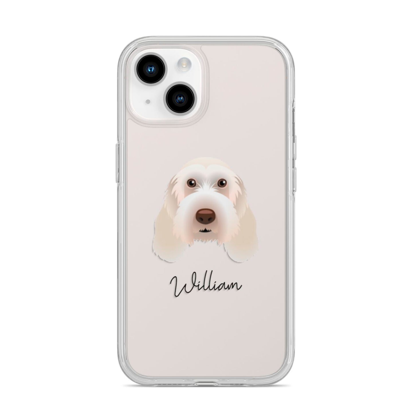 Italian Spinone Personalised iPhone 14 Clear Tough Case Starlight