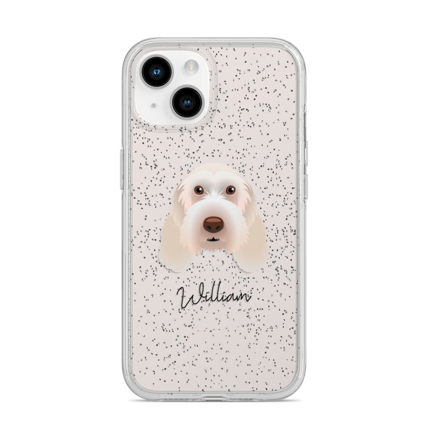 Italian Spinone Personalised iPhone 14 Glitter Tough Case Starlight