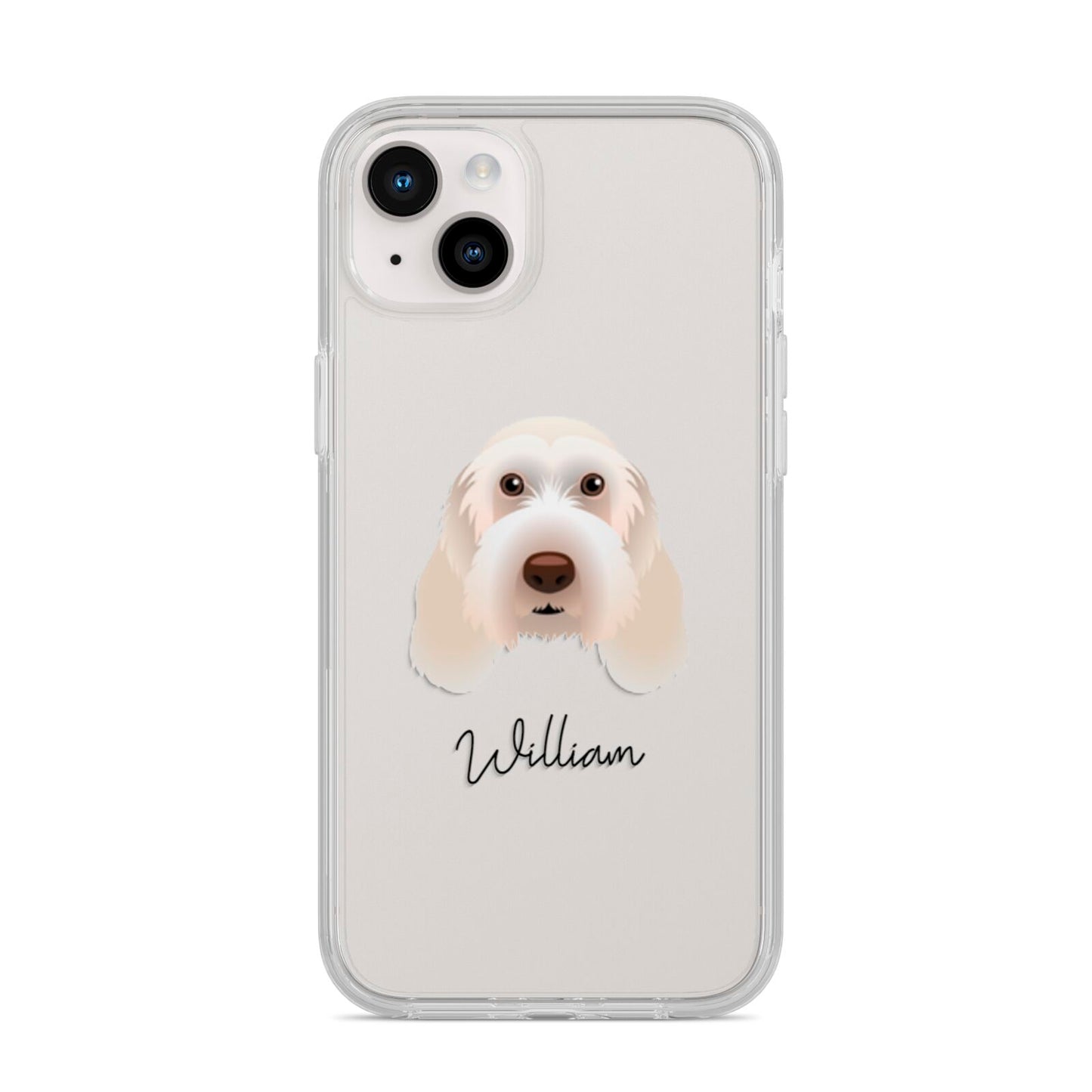 Italian Spinone Personalised iPhone 14 Plus Clear Tough Case Starlight