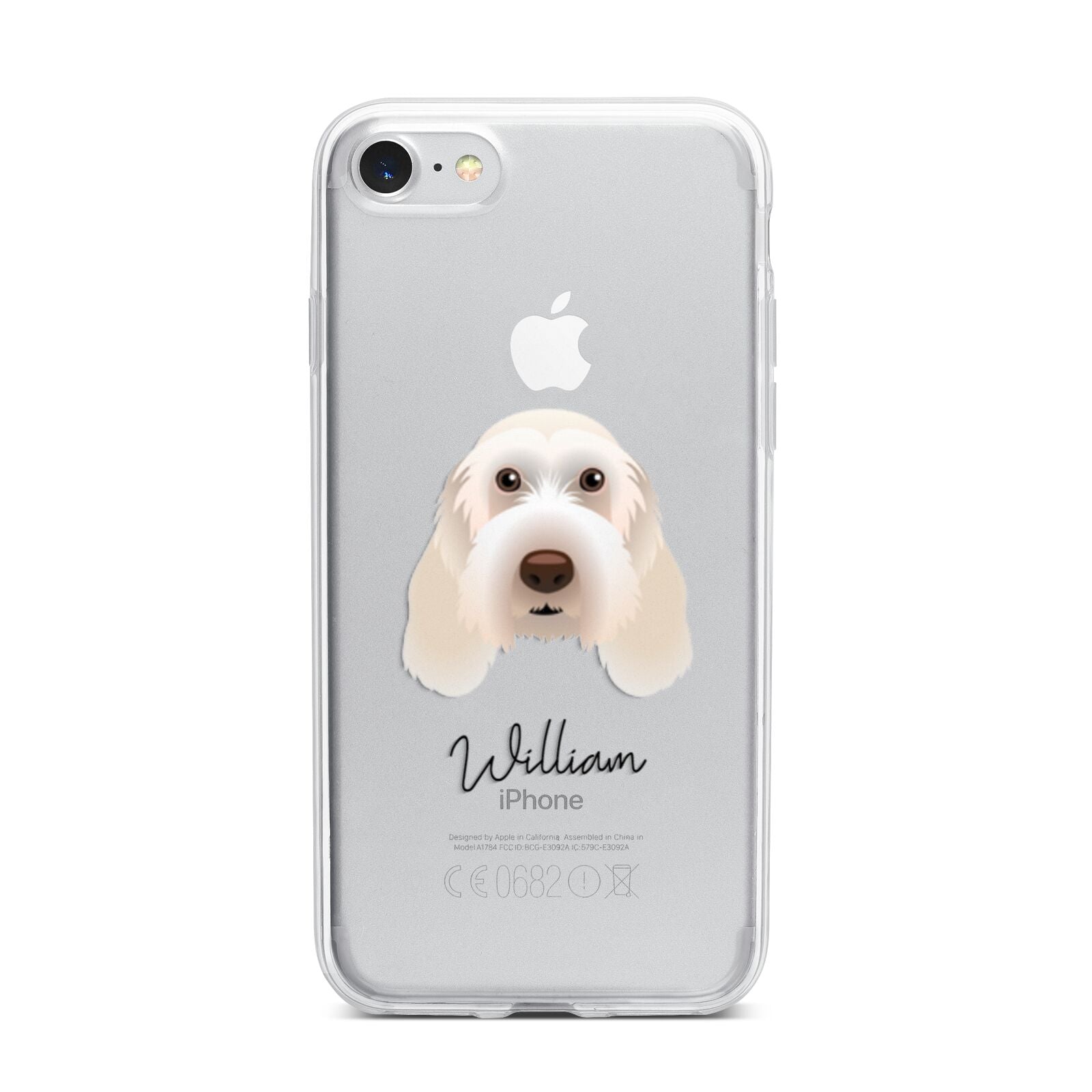 Italian Spinone Personalised iPhone 7 Bumper Case on Silver iPhone