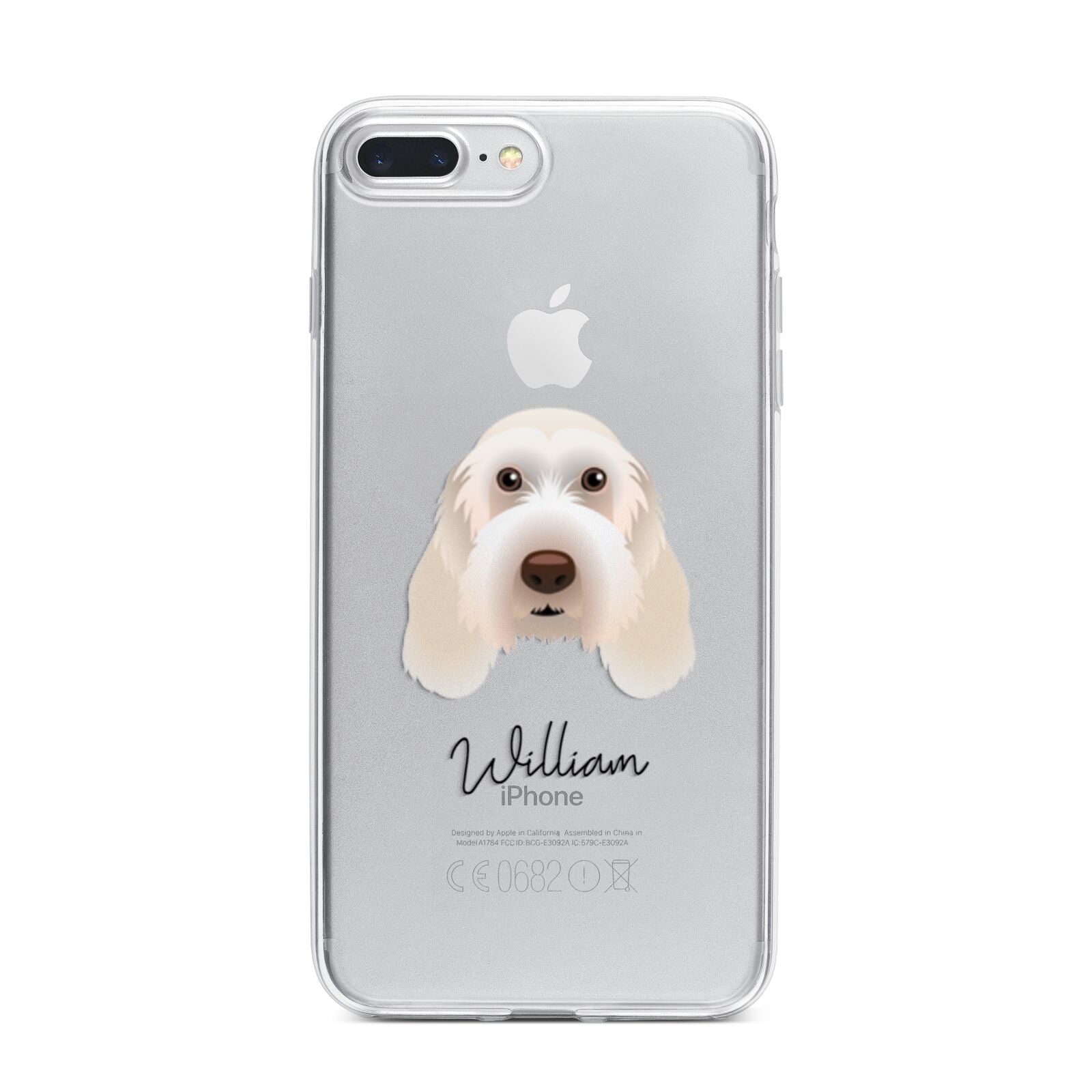 Italian Spinone Personalised iPhone 7 Plus Bumper Case on Silver iPhone