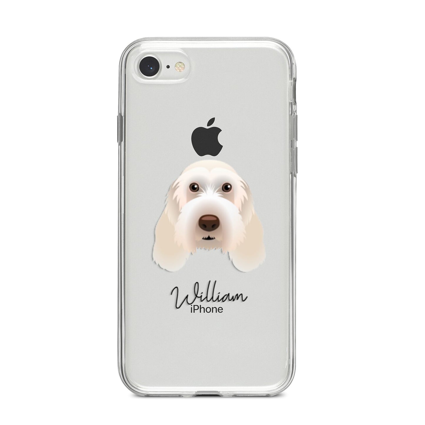 Italian Spinone Personalised iPhone 8 Bumper Case on Silver iPhone