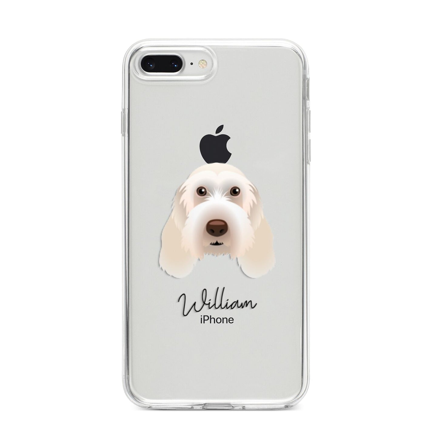 Italian Spinone Personalised iPhone 8 Plus Bumper Case on Silver iPhone