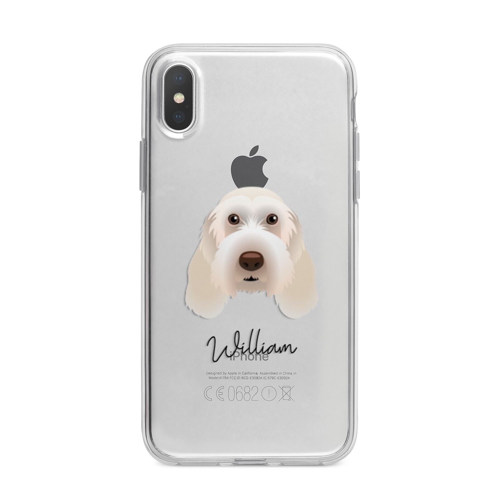 Italian Spinone Personalised iPhone X Bumper Case on Silver iPhone Alternative Image 1